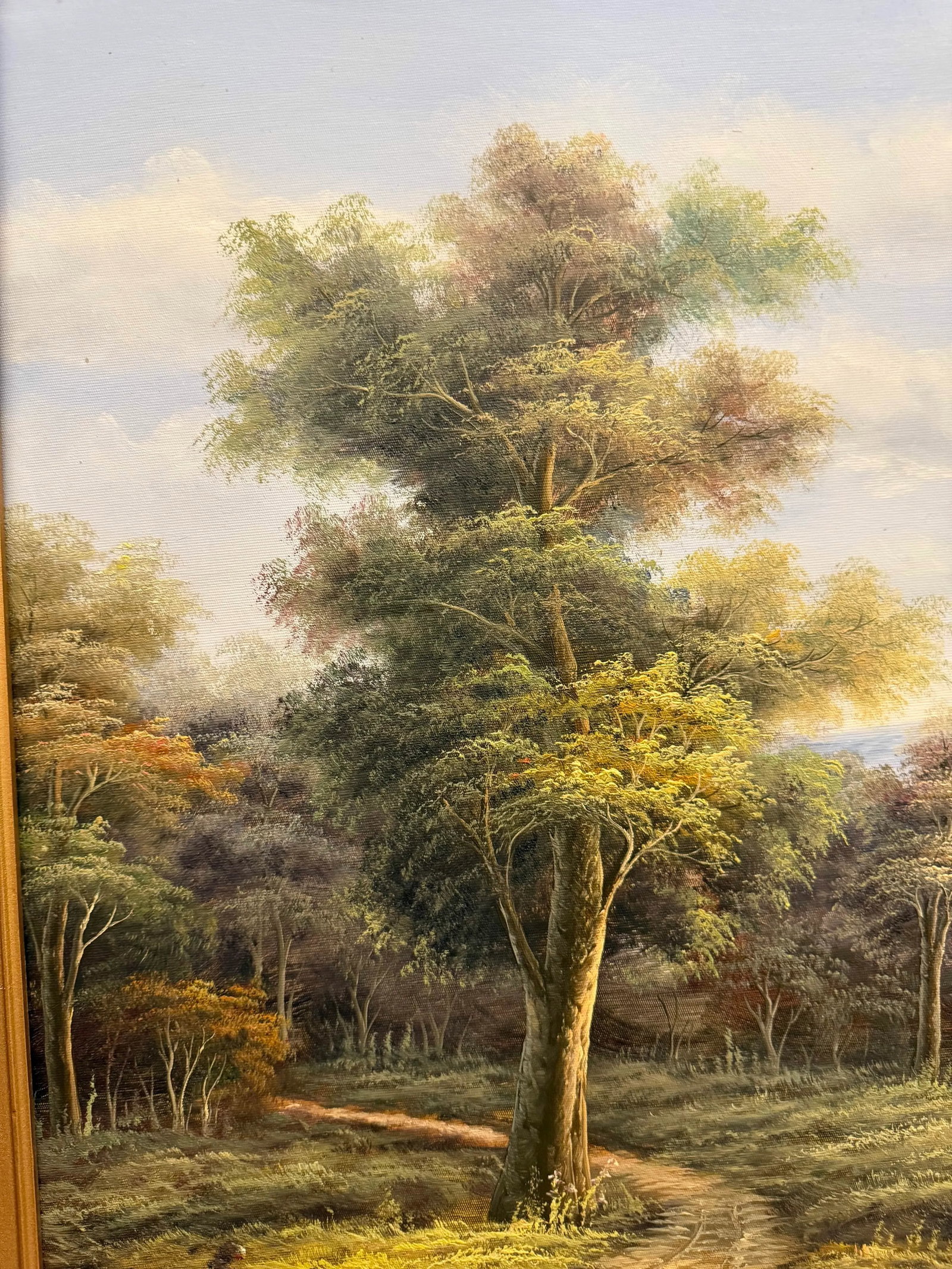 Mid 20th Century C. Freeman Landscape Waterfall Oil Painting - 3