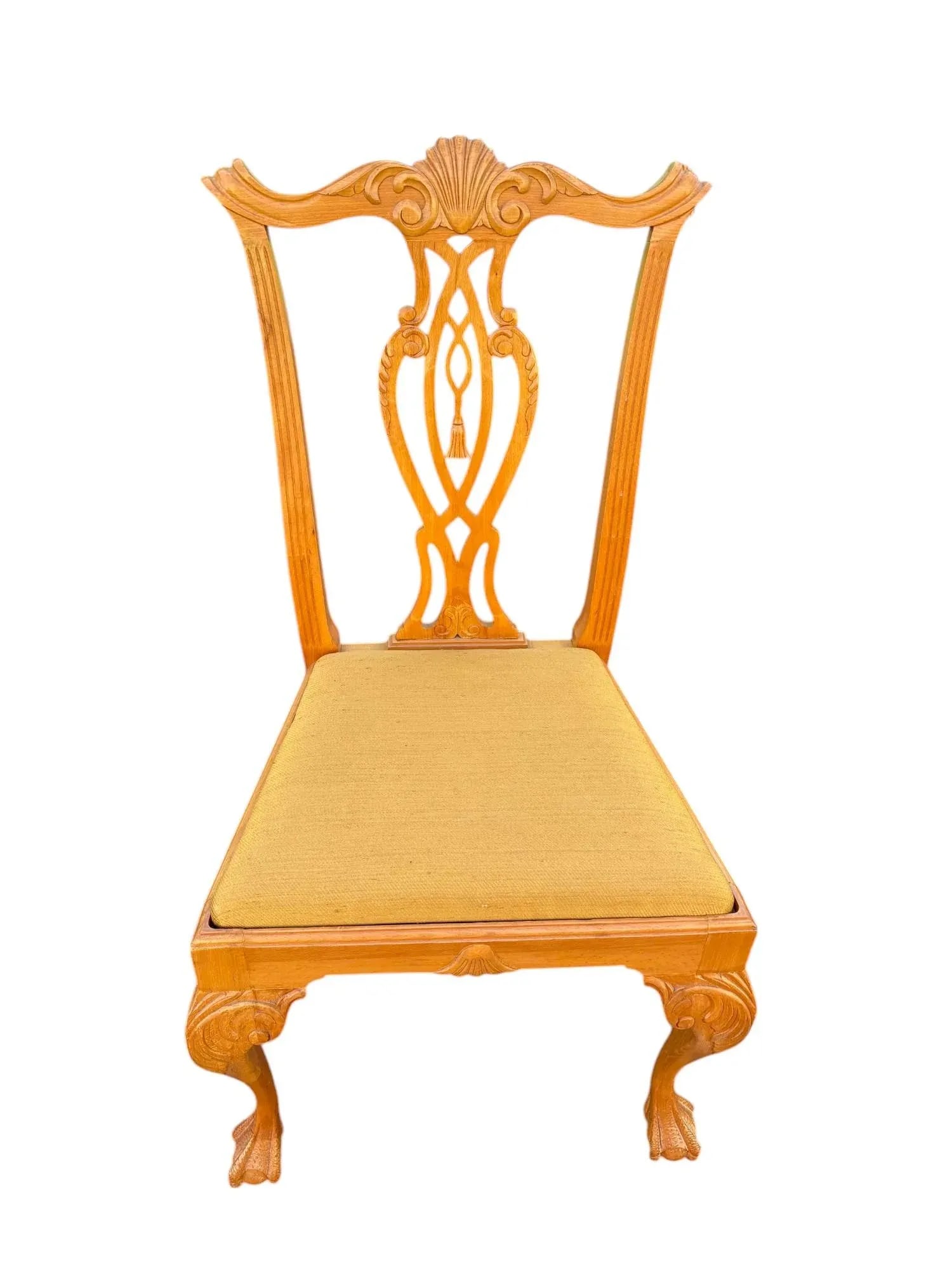 Set of 8 20th Century Boston Style Chippendale Mahogany Ball and Claw Dining Chairs - 5