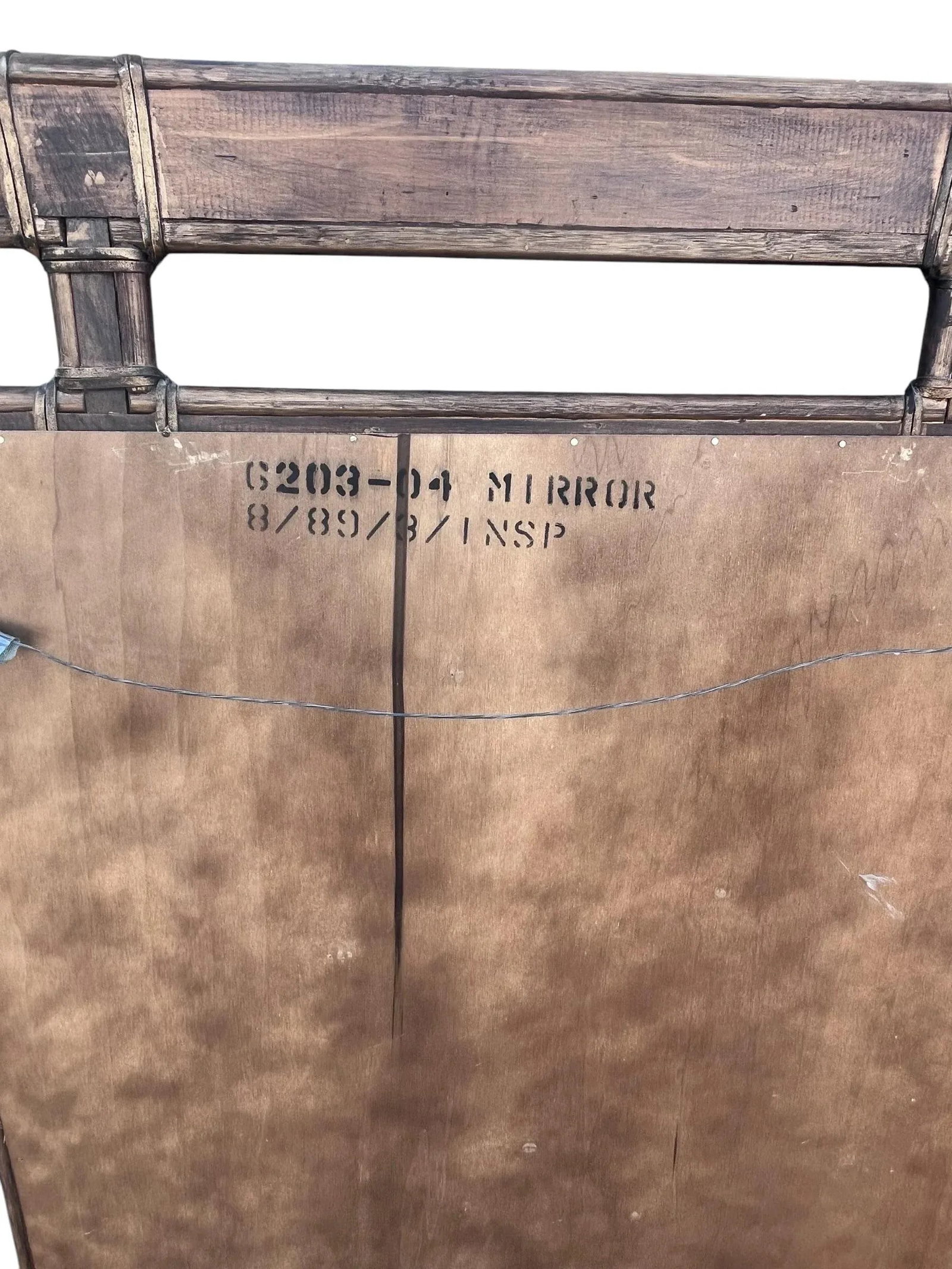 Large 1970s Bamboo Henredon Mirror in the Style of McGuire - 5