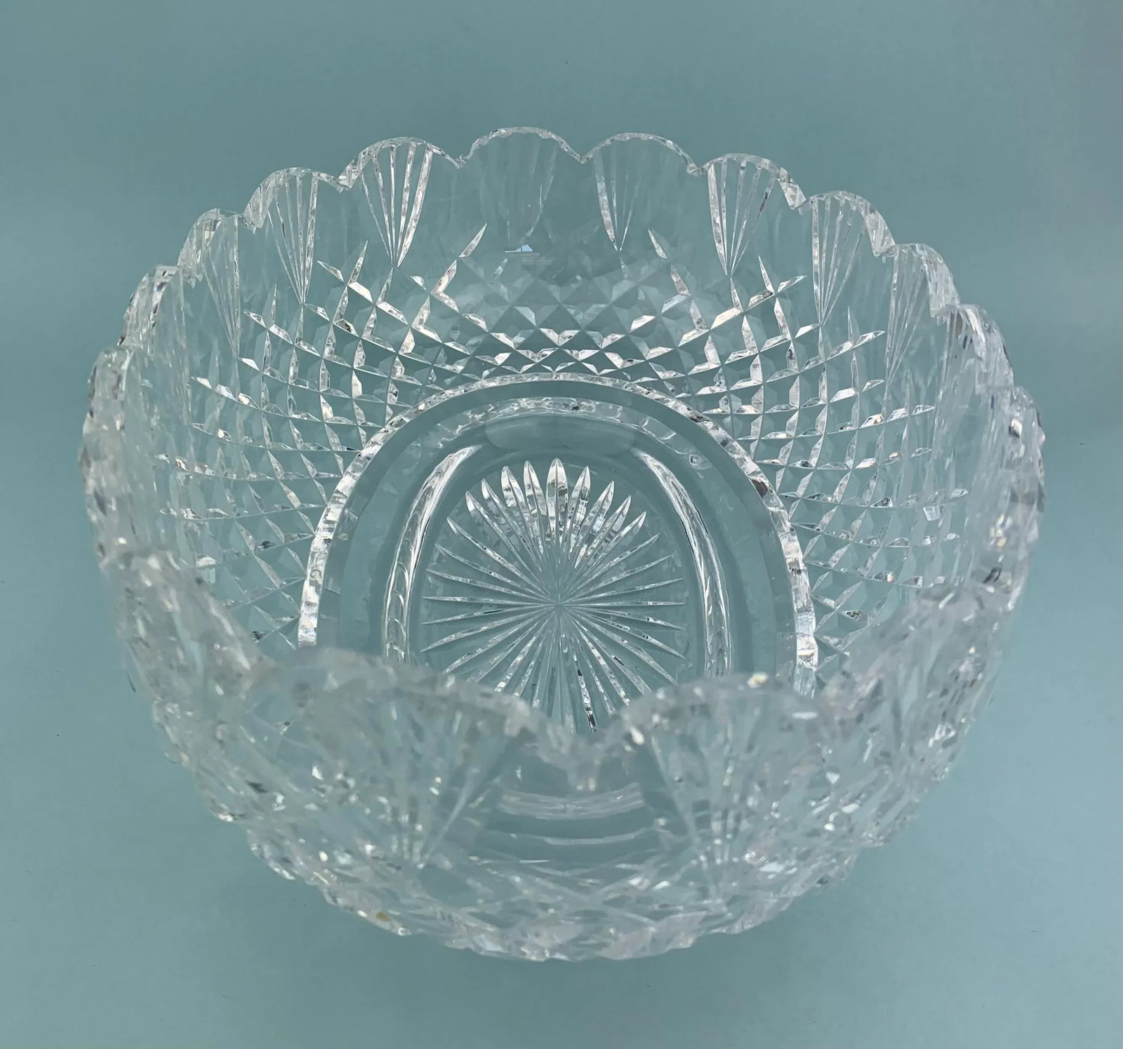 1980s Vintage Waterford Oval Cut Crystal Serving Bowl - 6