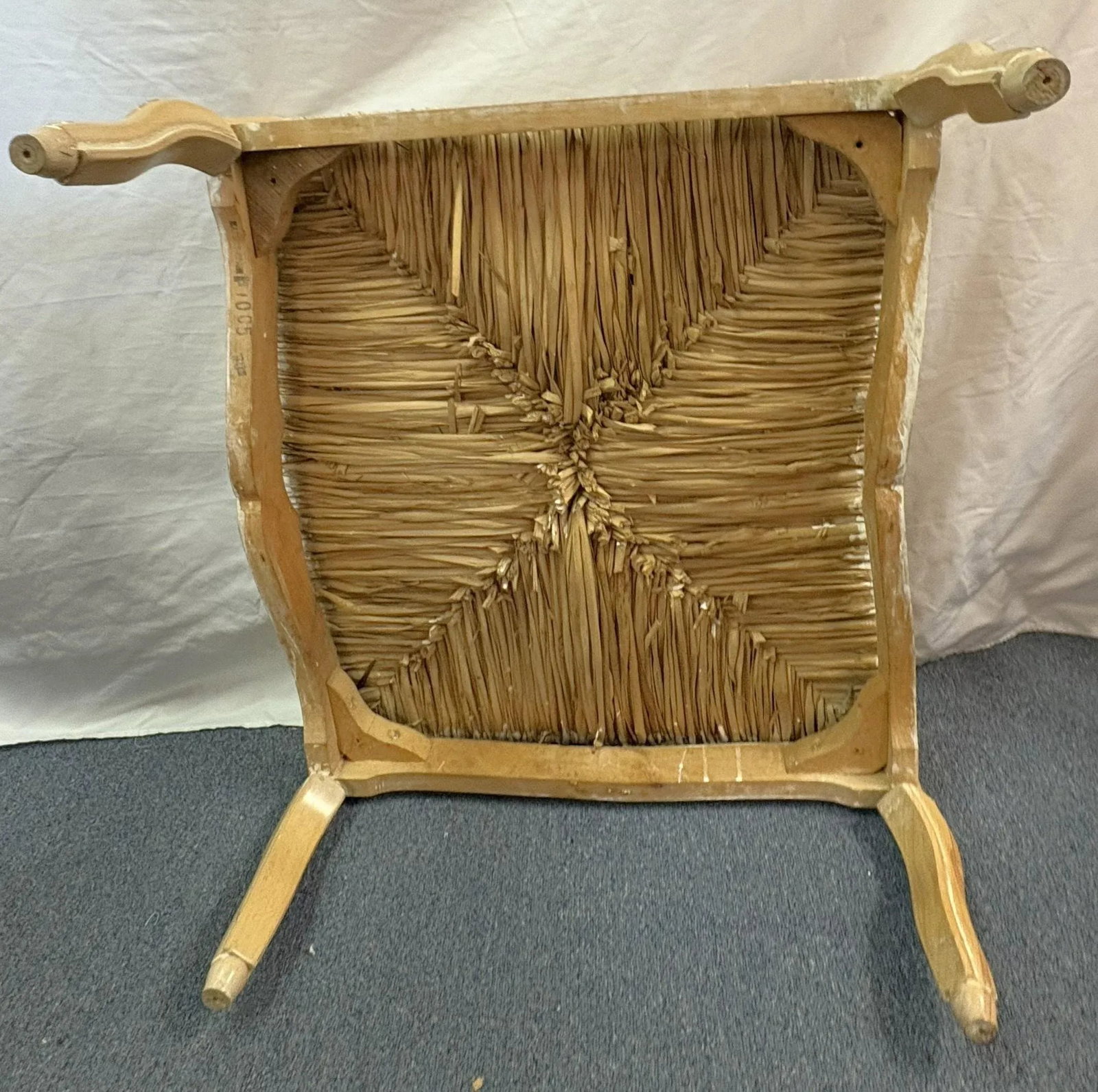 Vintage Kreiss Collection Ladderback Lounge Chair With Ottoman - 13