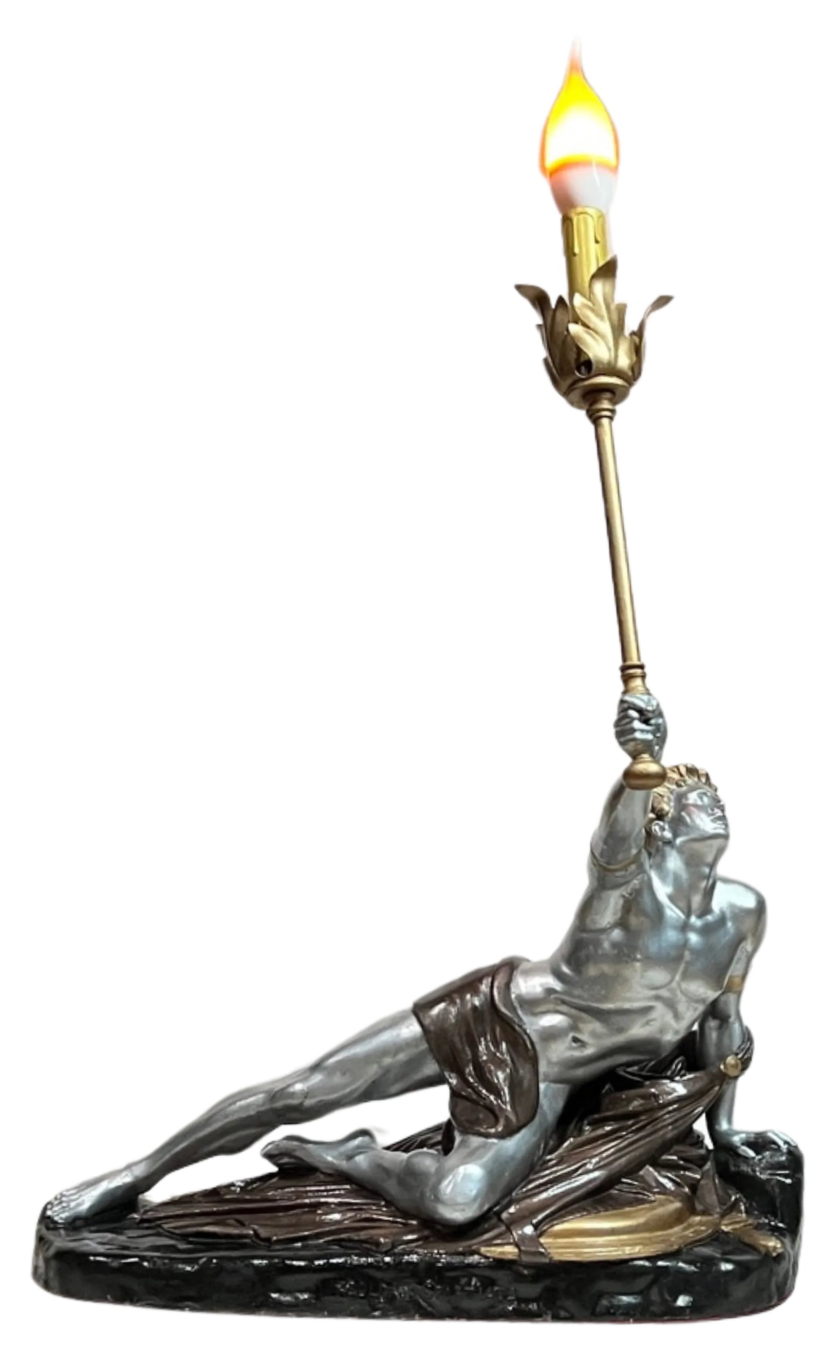 Antique Bradley & Hubbard 1880's "Soldat Spartiate" Sculptural Table Lamp - 6
