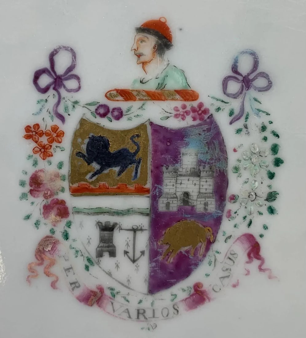 18th Century China Trader Porcelain Serving Platter - 4