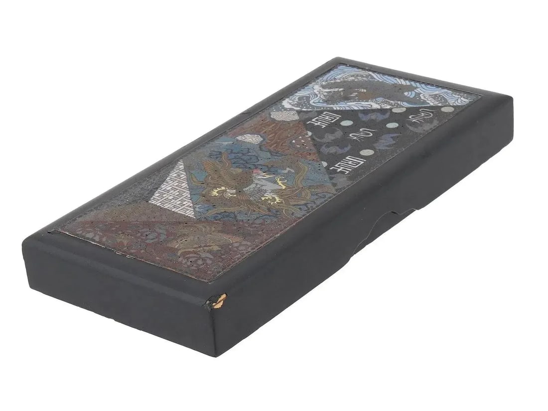 Antique Meiji Japanese Cloisonne Enamel Dragon Unusual Box - 3