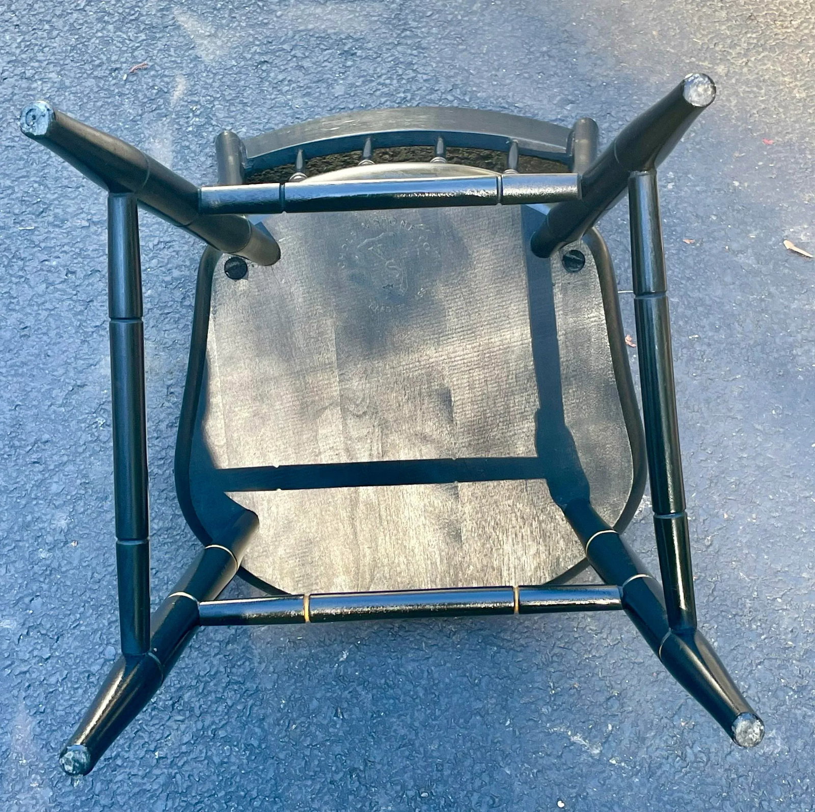 Late 20th Century Nichols and Stone Ebonized Hitchcock Style Chairs - 11