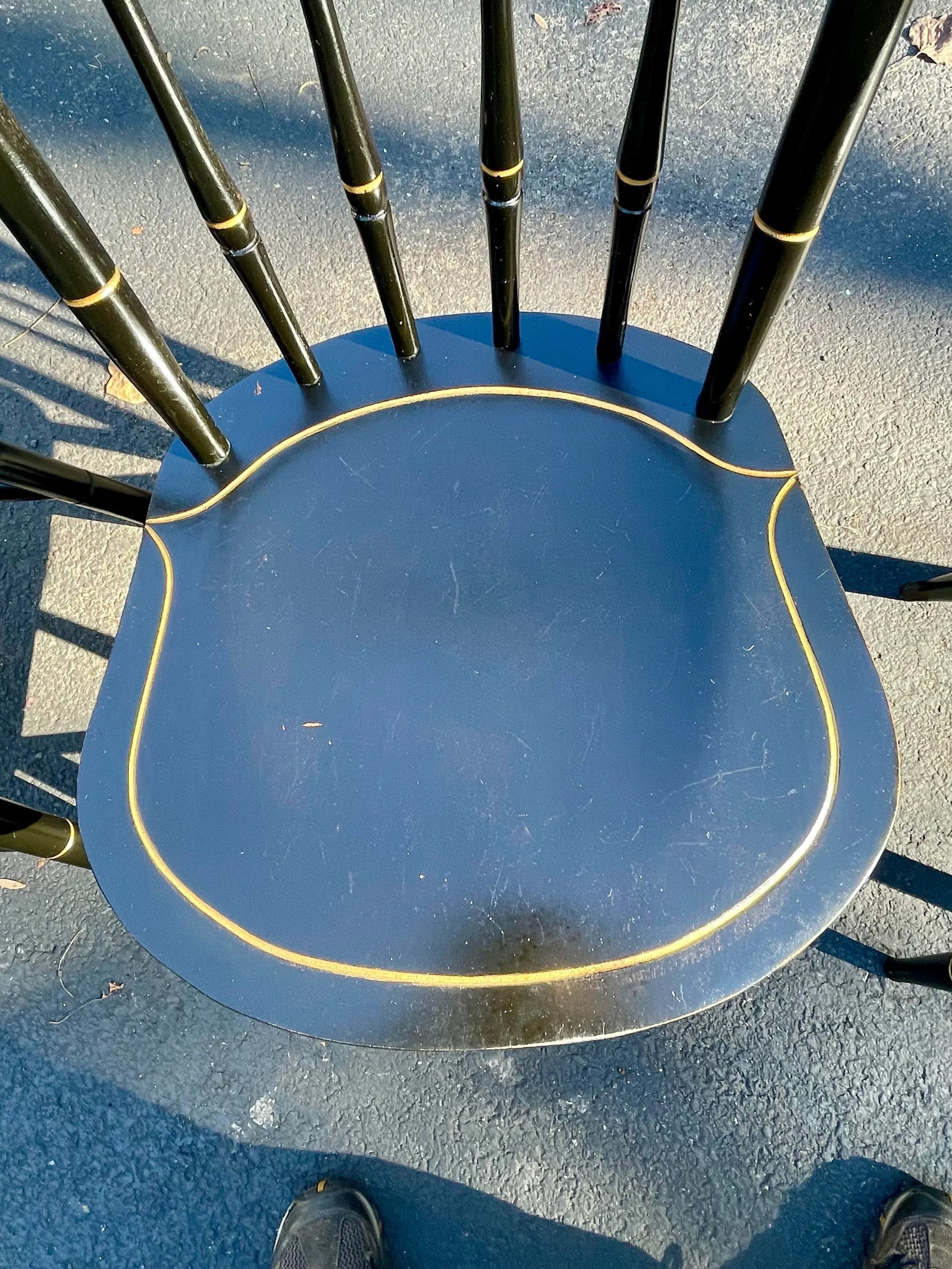 Late 20th Century Nichols and Stone Ebonized Hitchcock Style Chairs - 9
