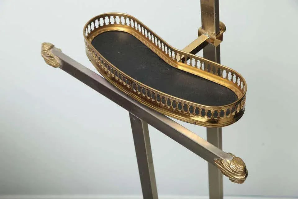 Maison Jansen Steel and Brass Gentleman Valet, Made in Italy - 11