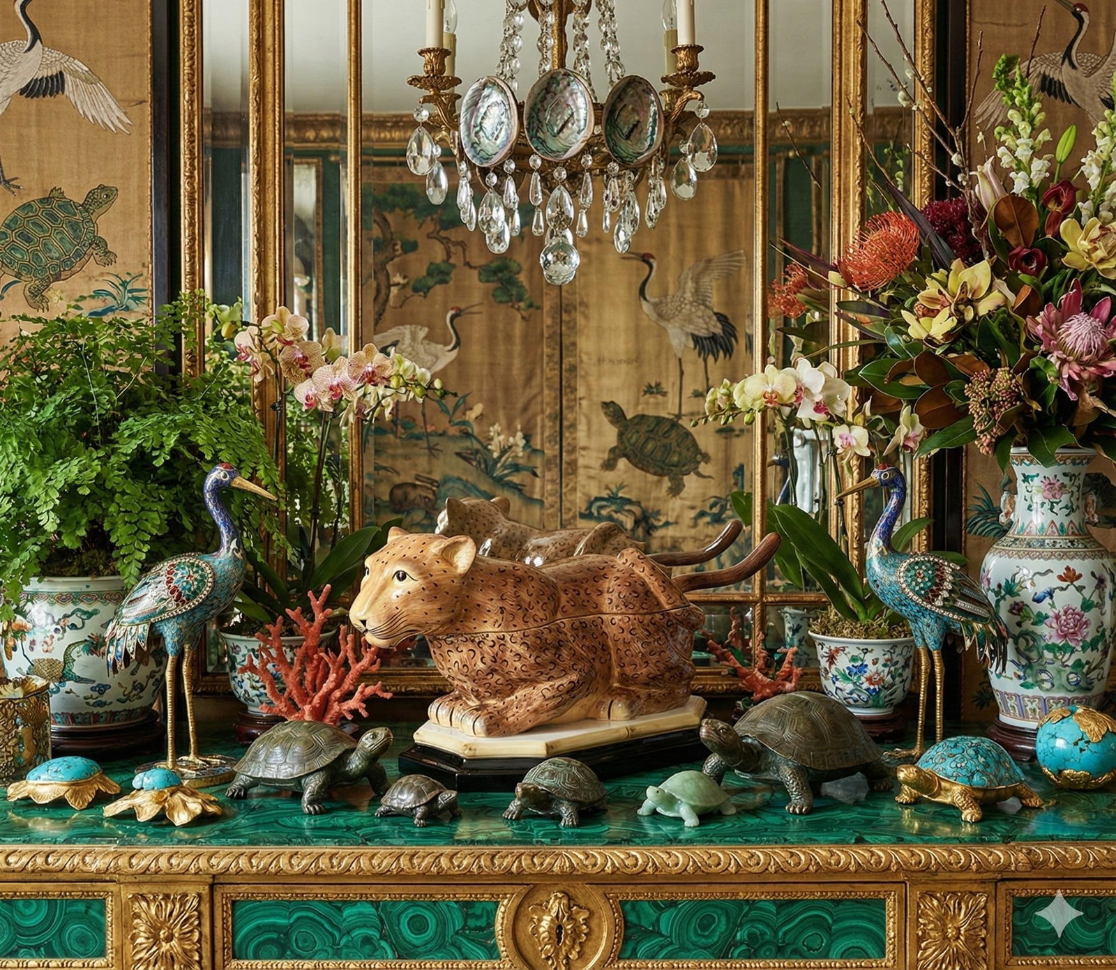 Vintage Palm Beach Regency Raymond Waites "Empire" Leopard Tureen - Maximalist Jungle Chic - 2