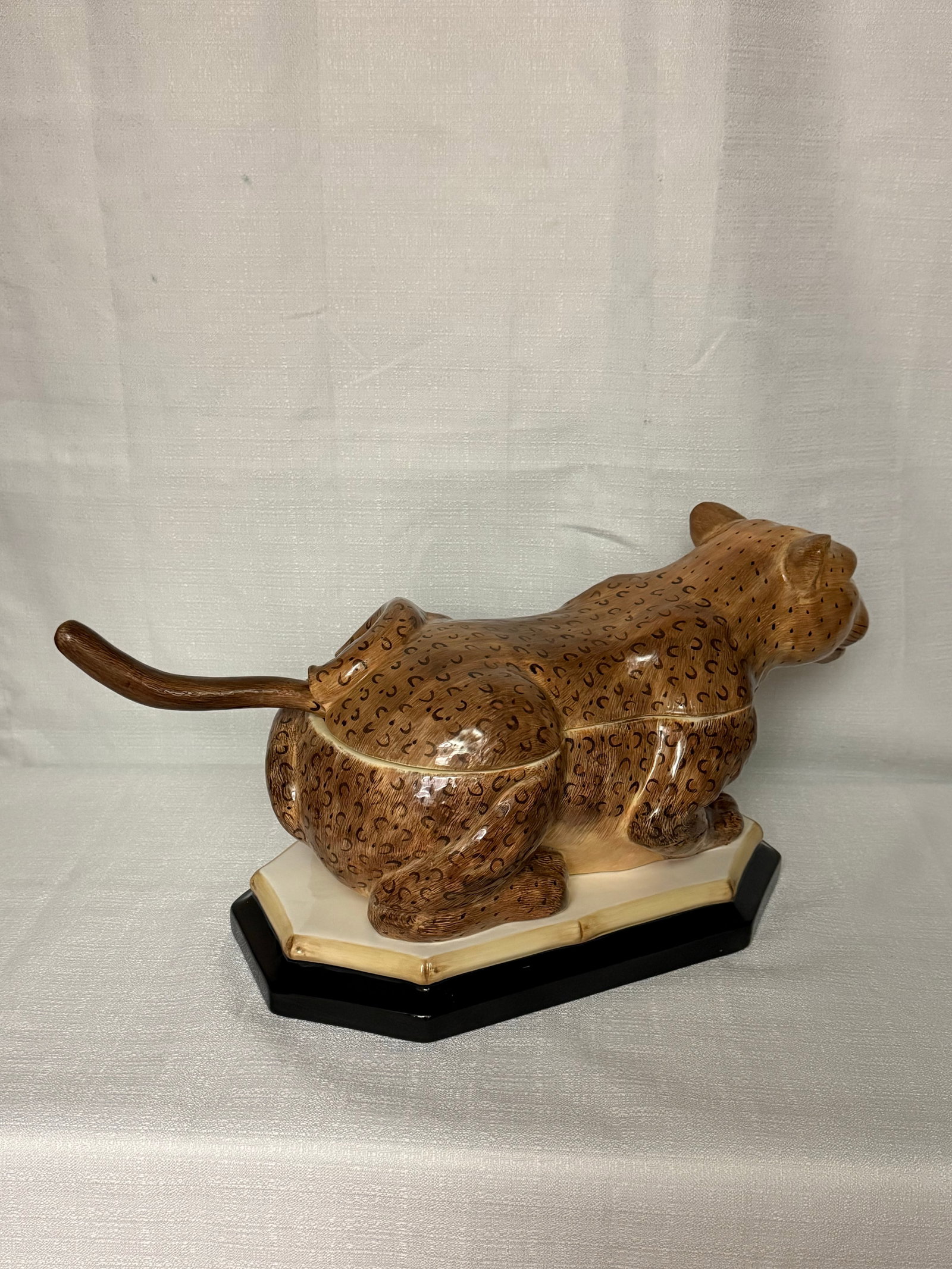 Vintage Palm Beach Regency Raymond Waites "Empire" Leopard Tureen - Maximalist Jungle Chic - 7
