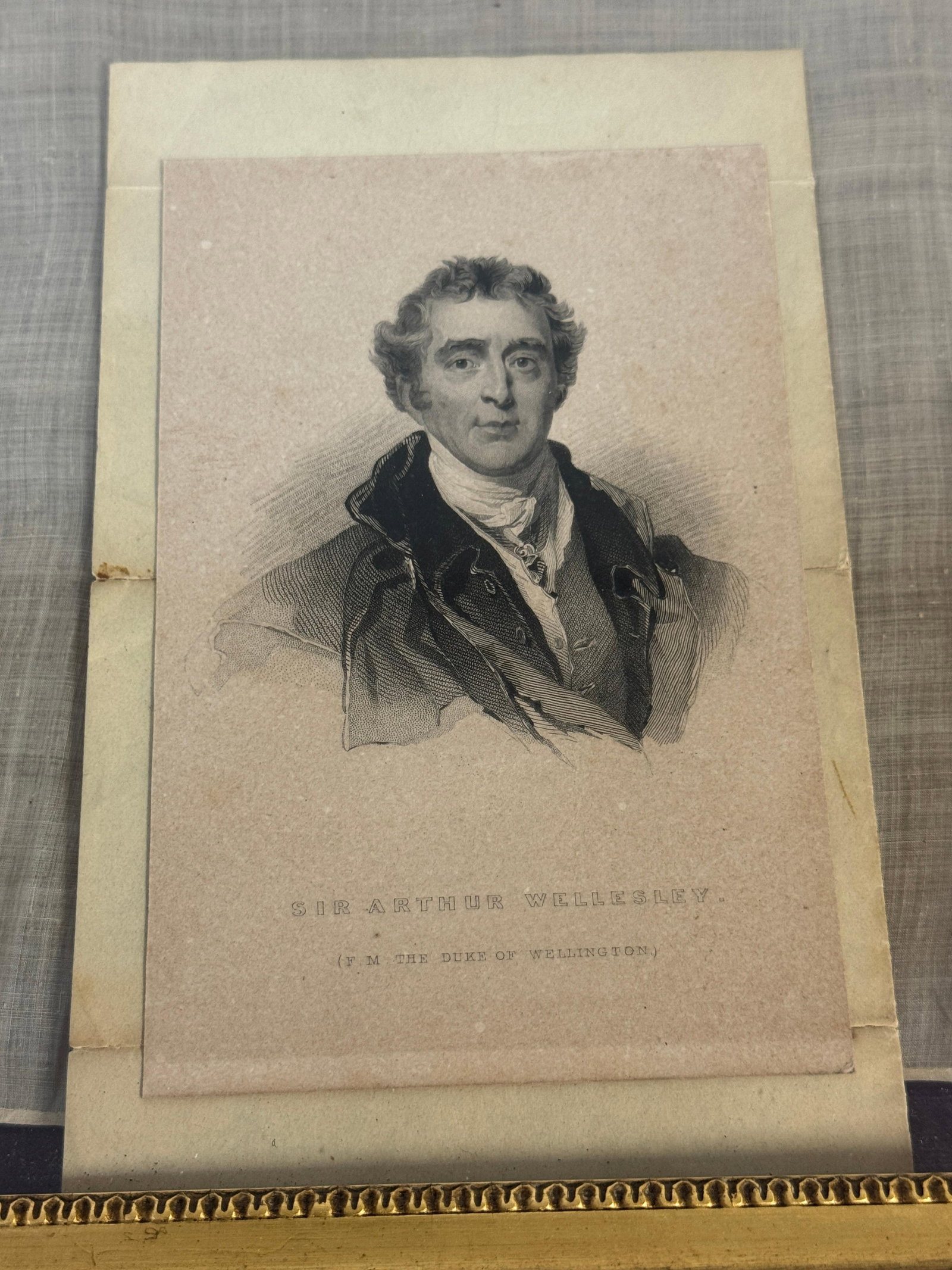 Sir Arthur Wellesley, 1st Duke of Wellington's Silk Handkerchief, Framed - 18