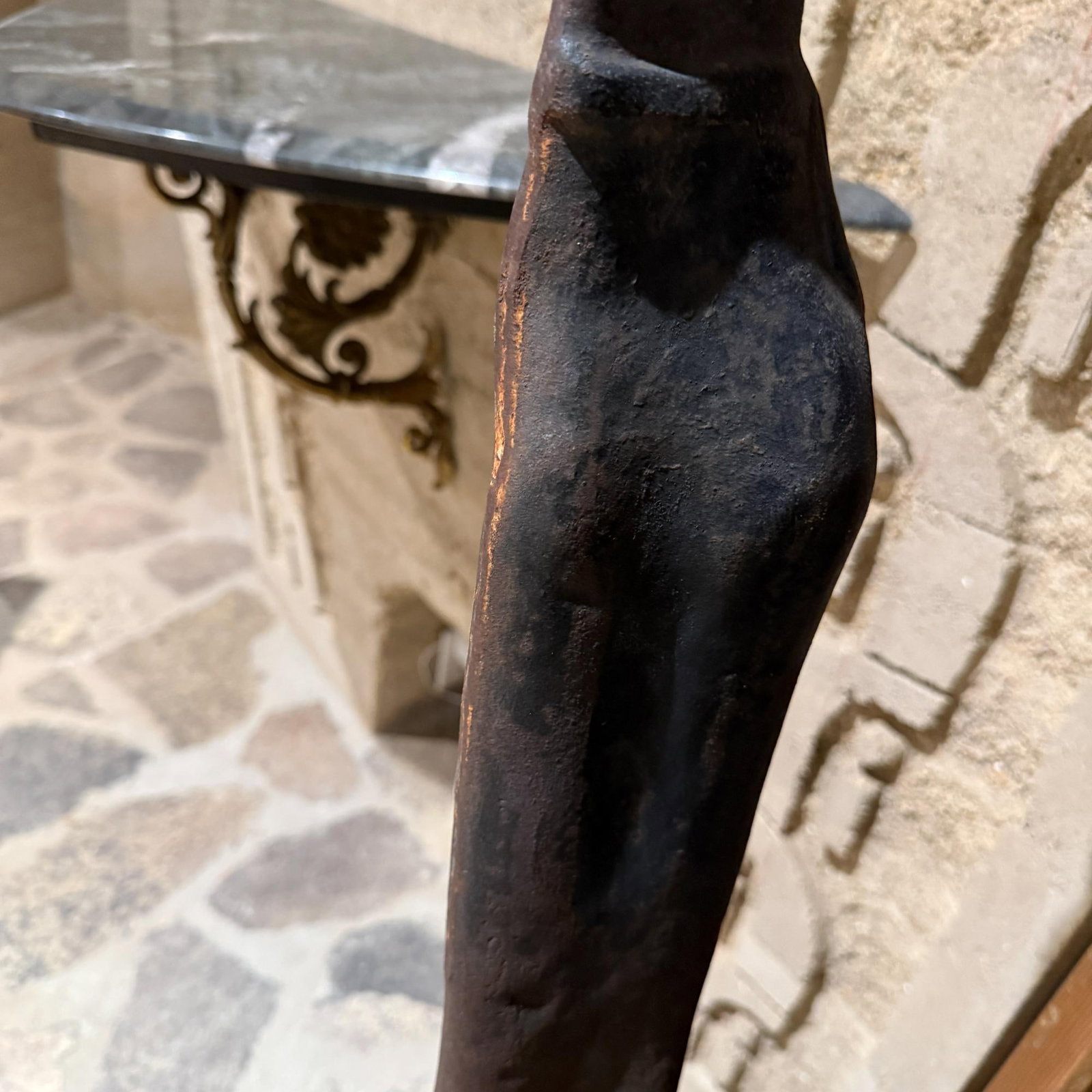 Mid Century Bronze Sculpture of a Standing Figure Tette De Femme - 10