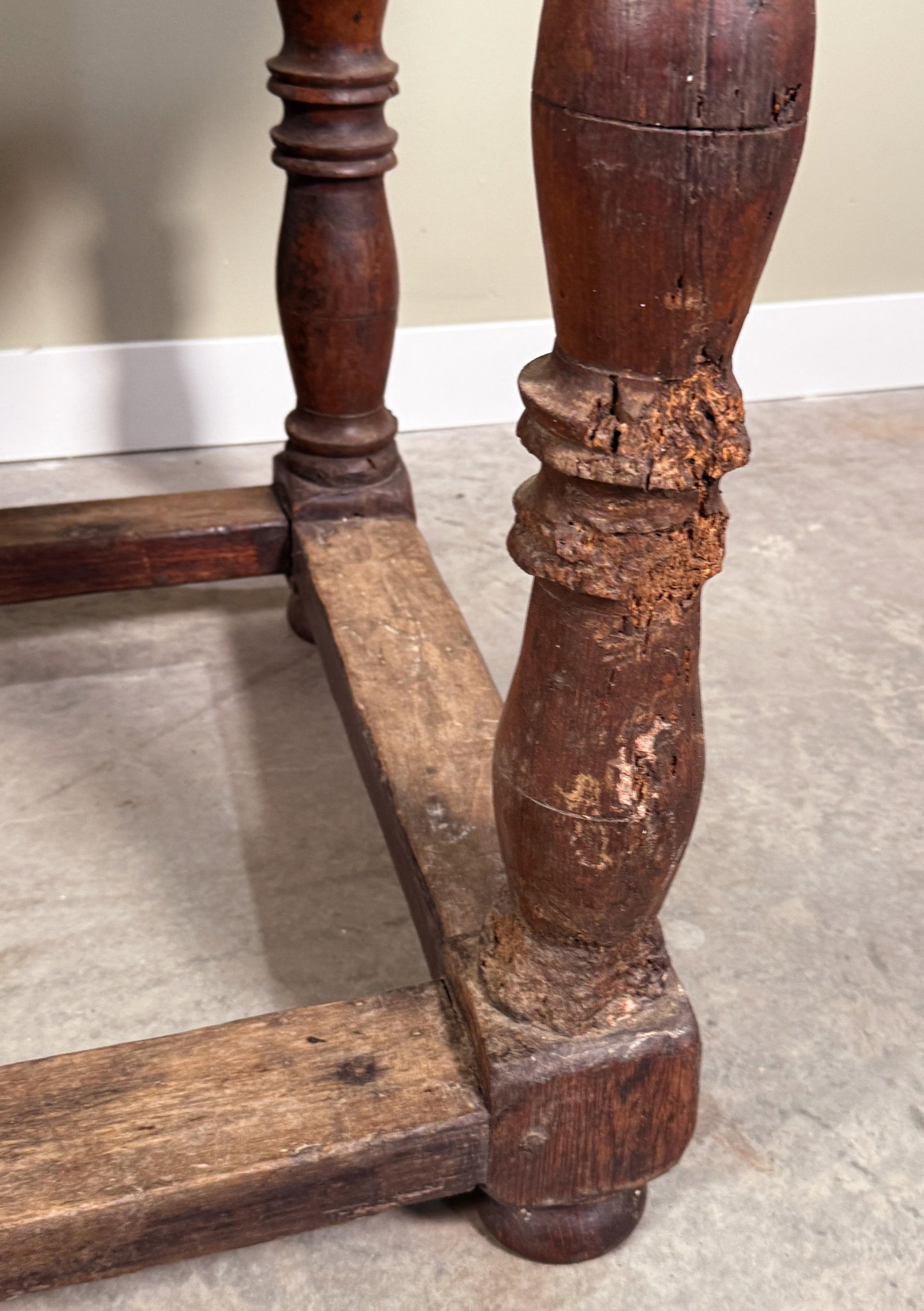 Rare Antique 17th/18th Century European Rustic Oak Hand Carved Refectory Table - 17