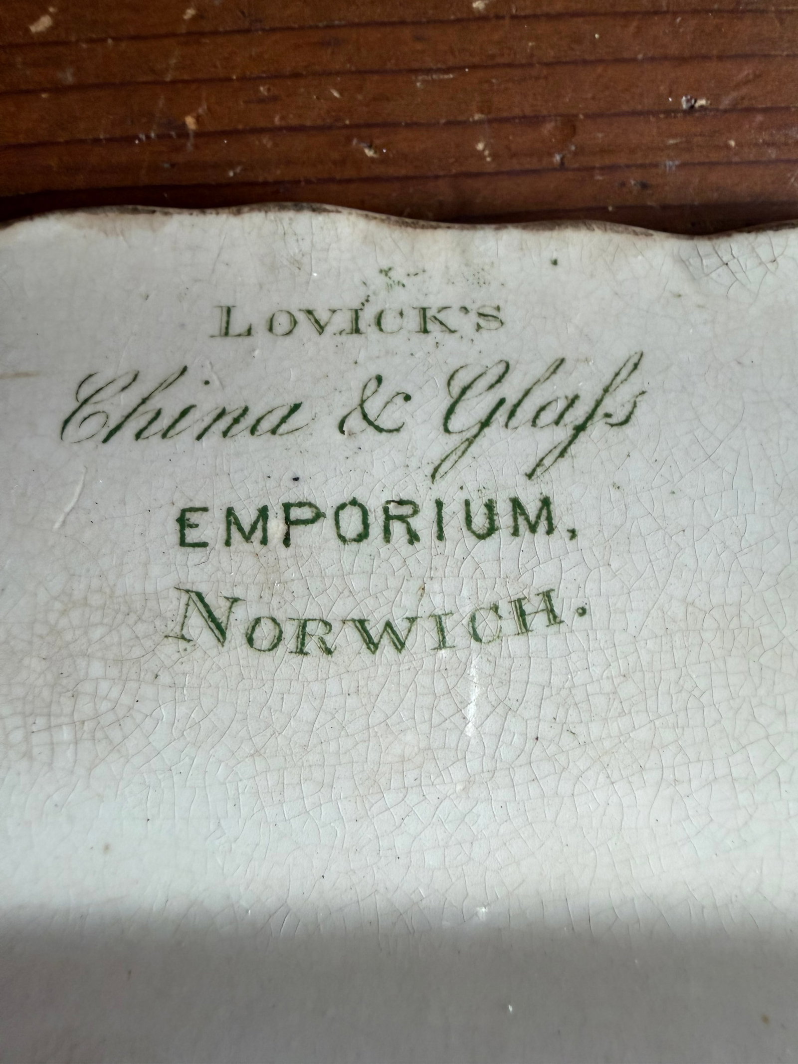 Antique Staffordshire Green Transferware Platter "Cologne" With Staple Repair, Circa 1830's - 13