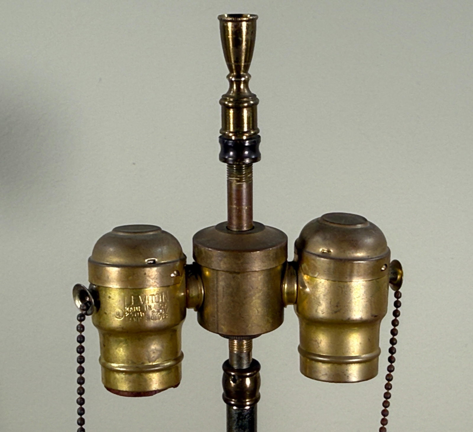 Vintage Hollywood Regency Maison Bagues Brass and Chrome Table Lamp - 10