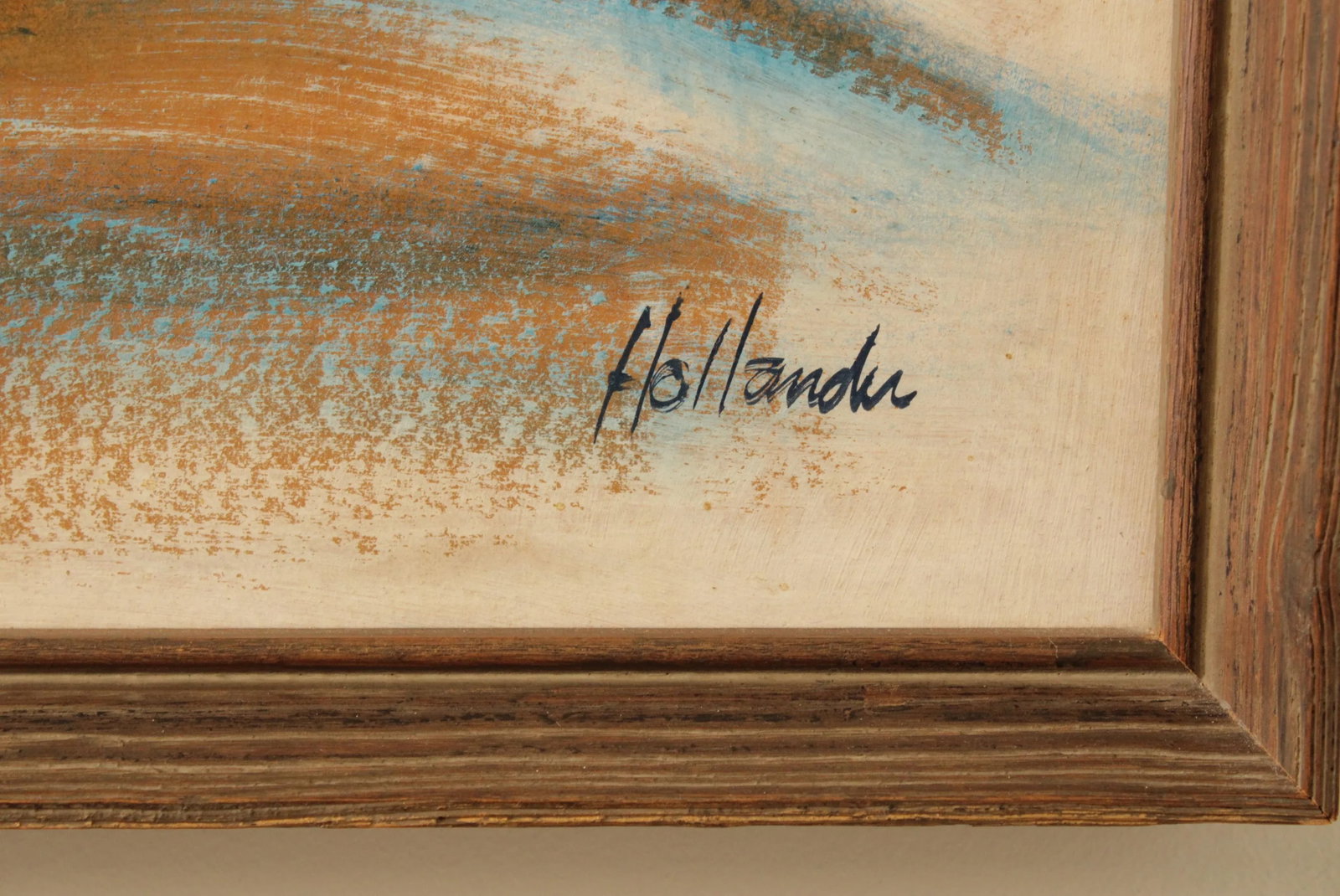 Mid Century Abstract Original Painting, Framed - 5