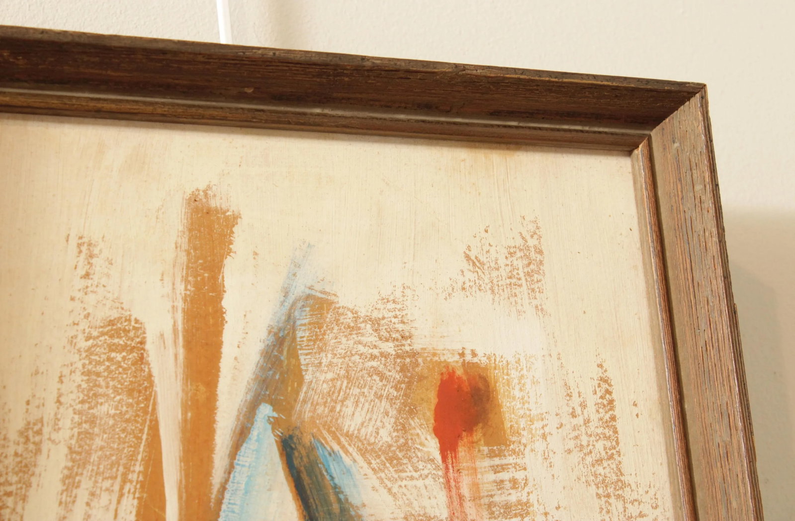 Mid Century Abstract Original Painting, Framed - 8