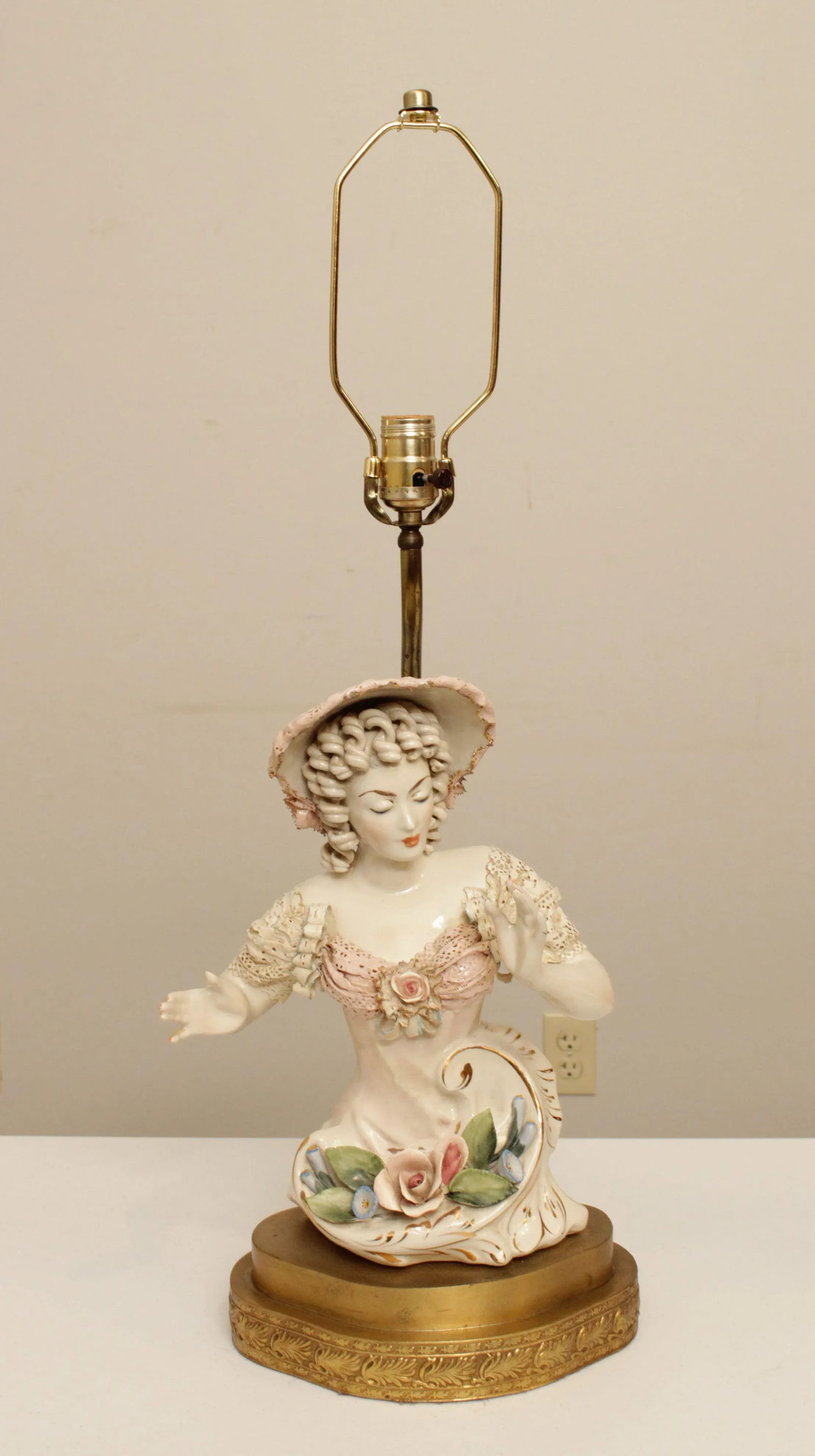 Vintage Porcelain Figurine Table Lamps - A Pair - 4
