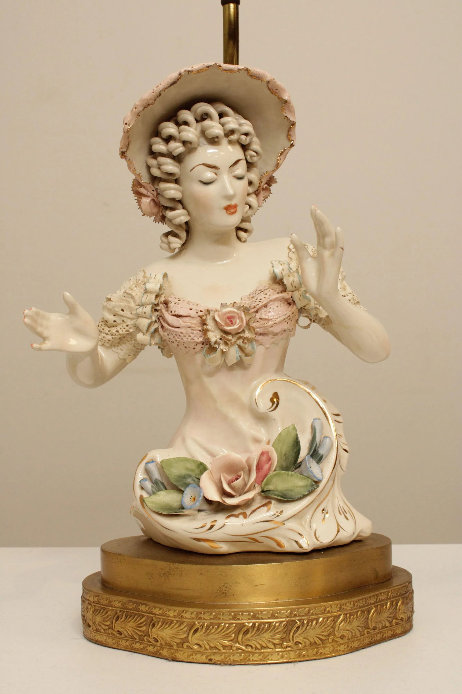 Vintage Porcelain Figurine Table Lamps - A Pair - 5