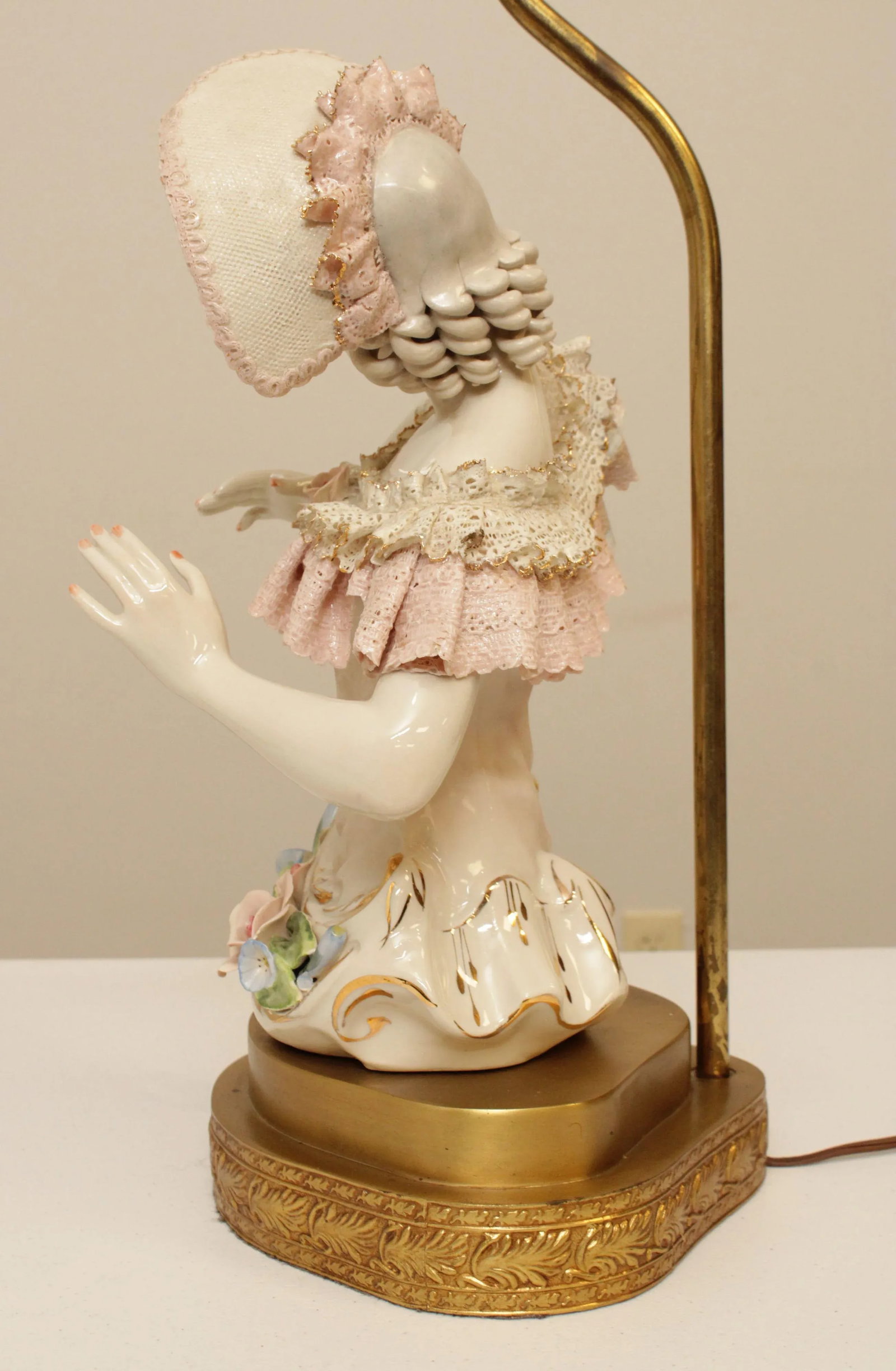 Vintage Porcelain Figurine Table Lamps - A Pair - 8