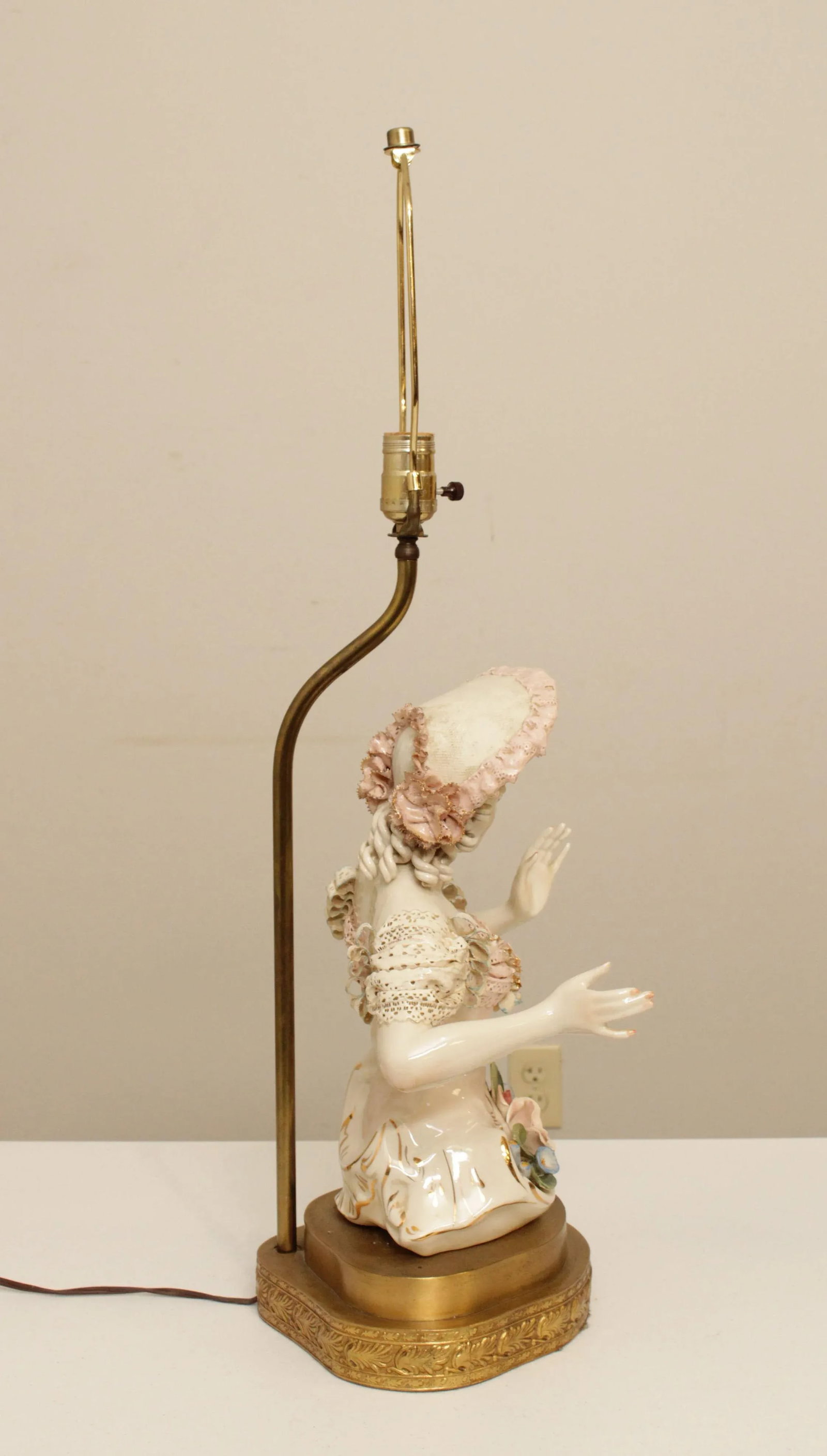 Vintage Porcelain Figurine Table Lamps - A Pair - 9