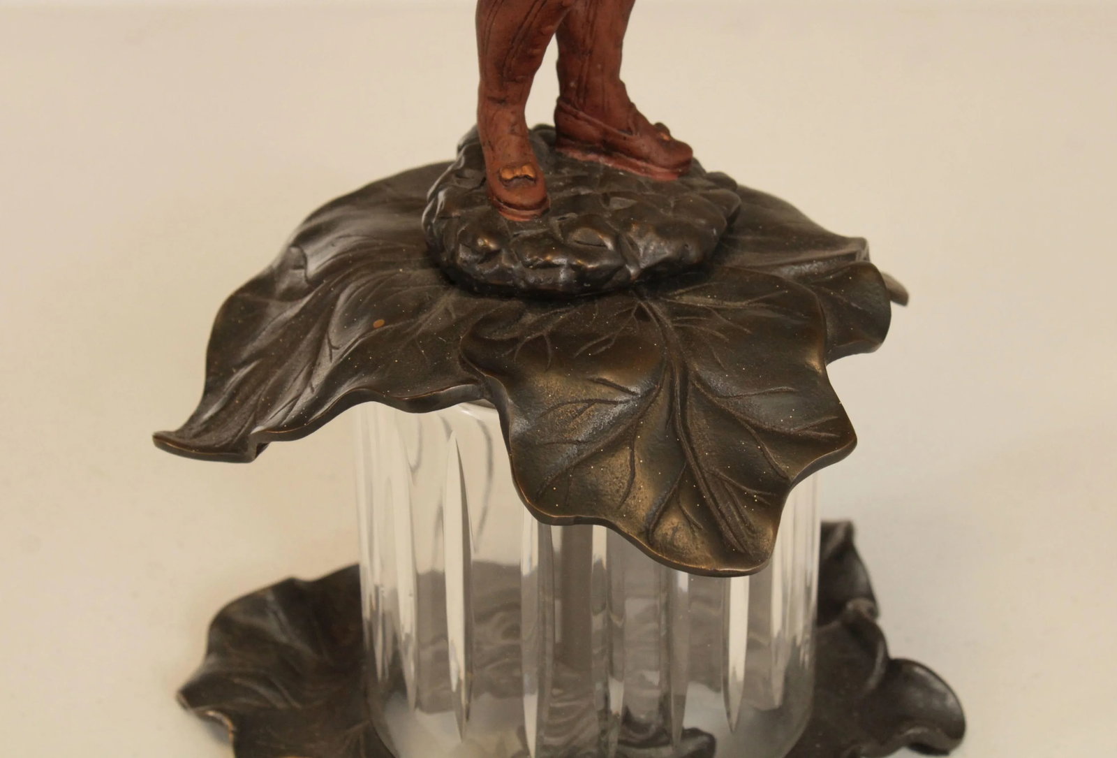 Painted Bronze Figural Candle Holders - A Pair - 9
