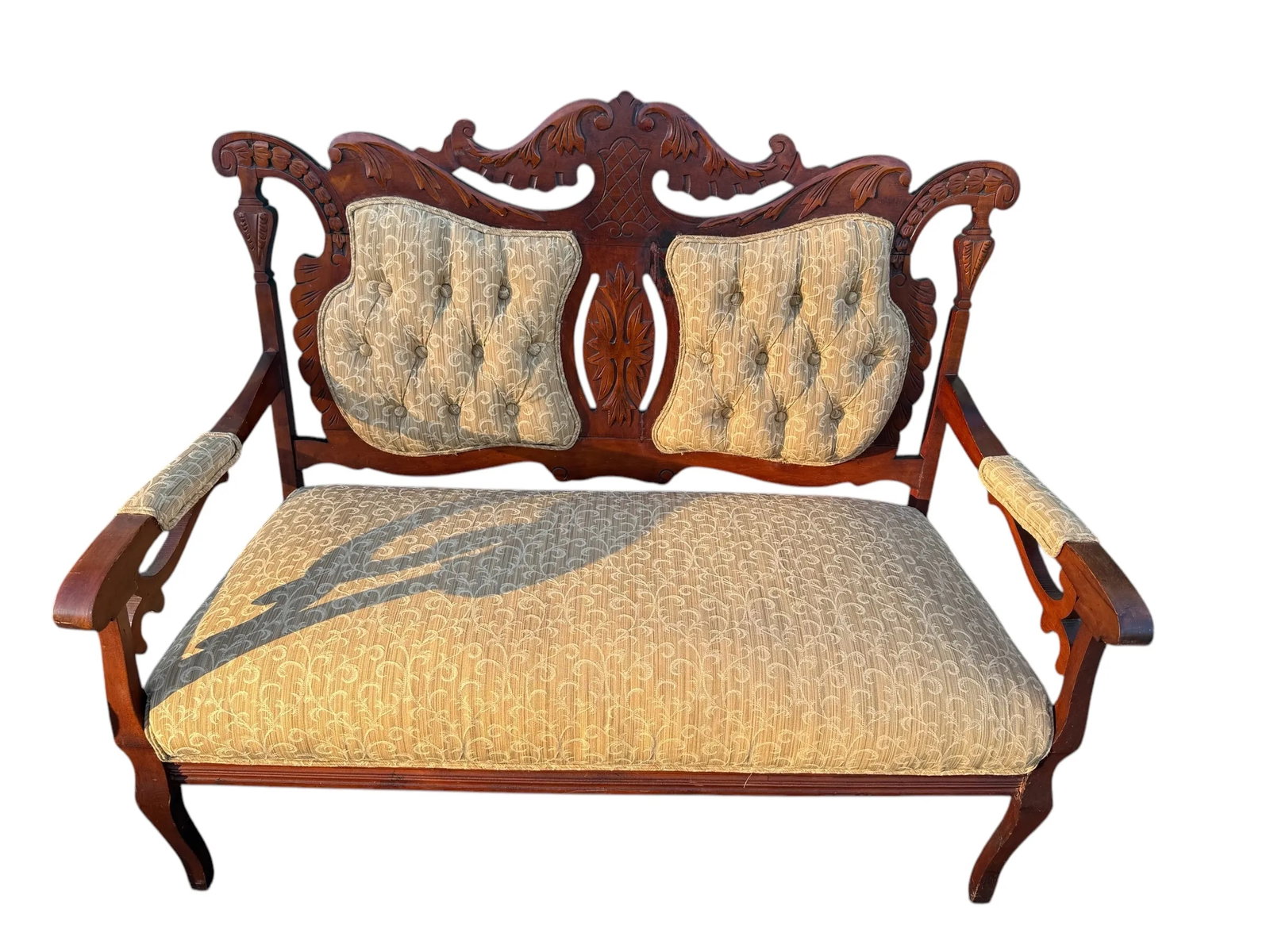 Late 19th Century Victorian Parlor Furniture - Loveseat and 2 Chairs - Set of 3 - 6
