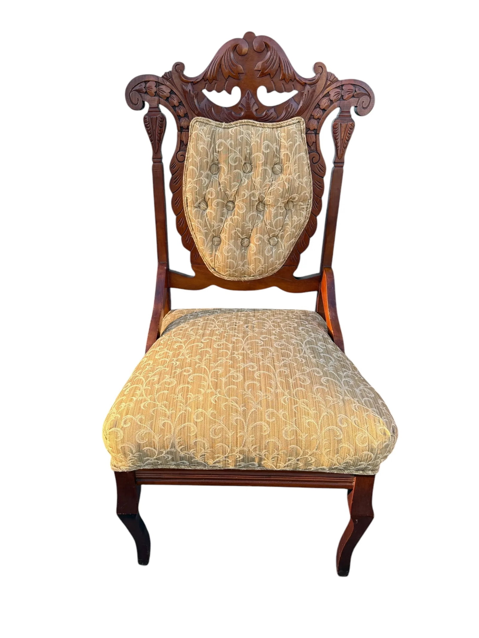 Late 19th Century Victorian Parlor Furniture - Loveseat and 2 Chairs - Set of 3 - 7