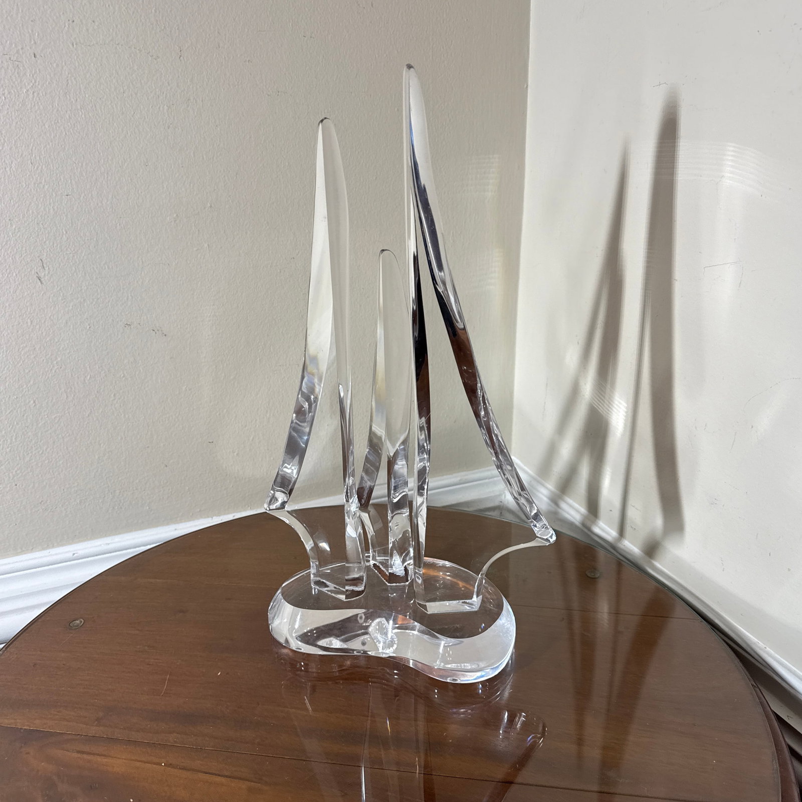 Vintage Abstract Lucite Sculpture Signed - 8