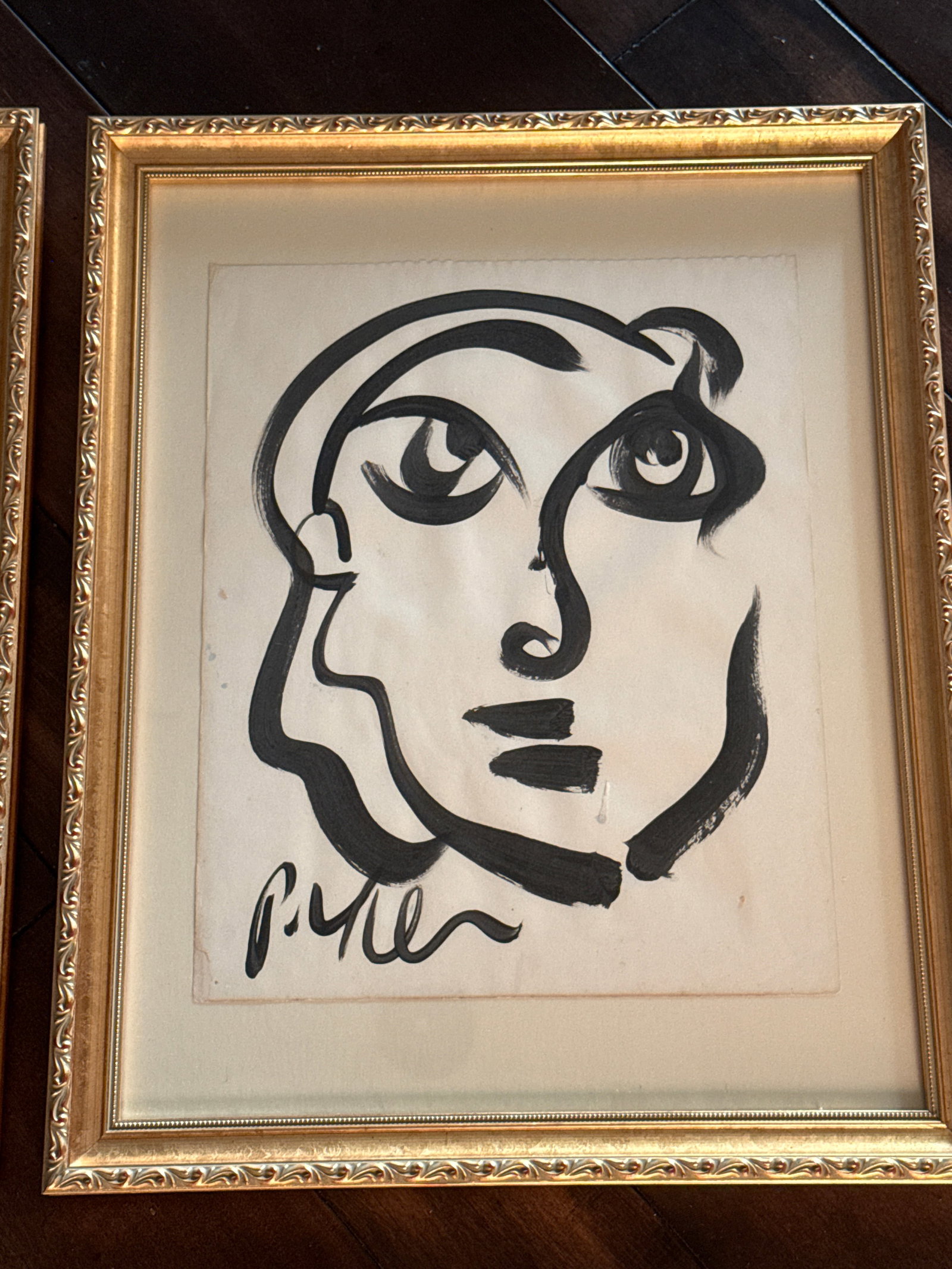 1960s Peter Keil Black and White Portrait Paintings - Set of 2 - 5