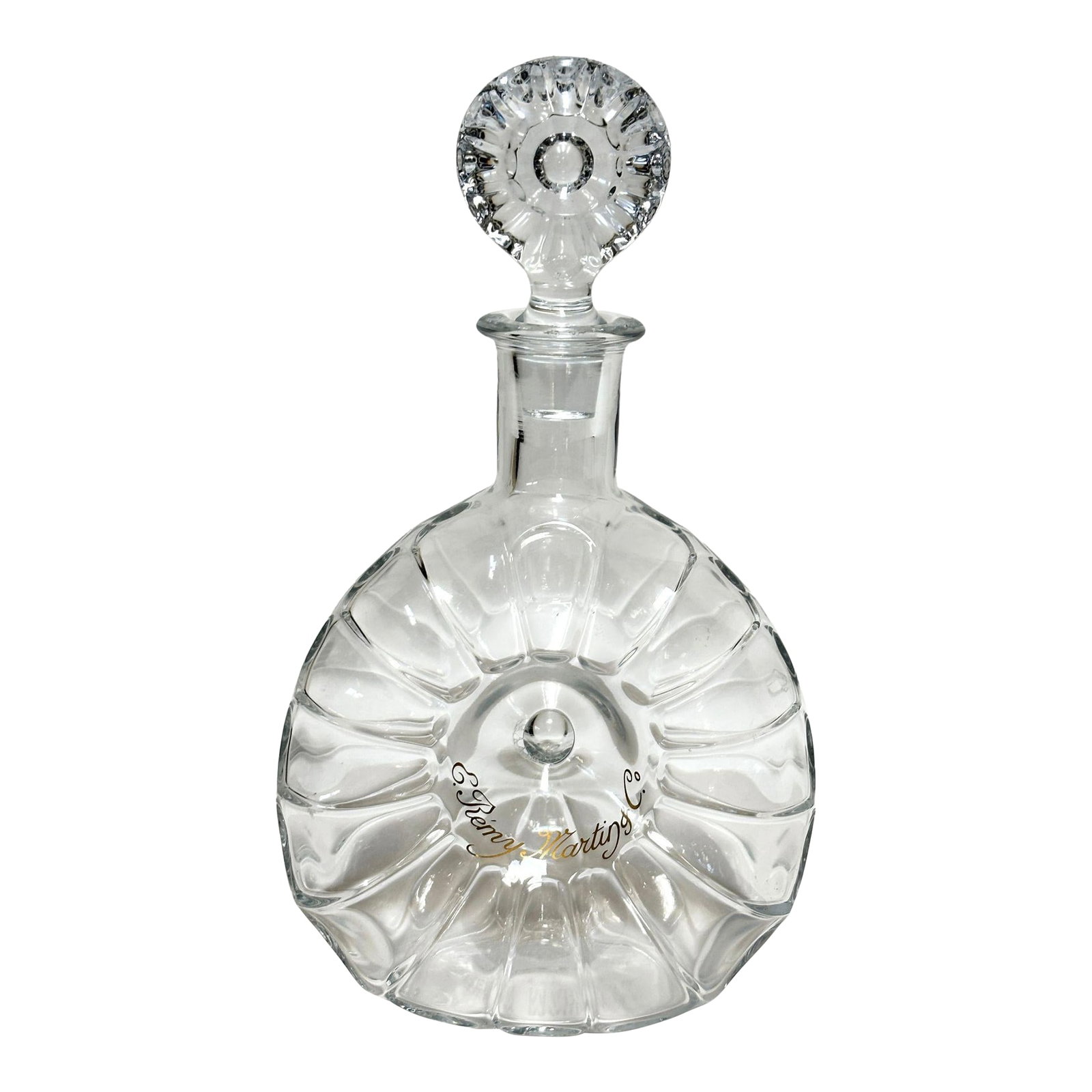 1960s Baccarat Crystal Remy Martin Centaure Decanter Donut Shell Form France (1 of 17)