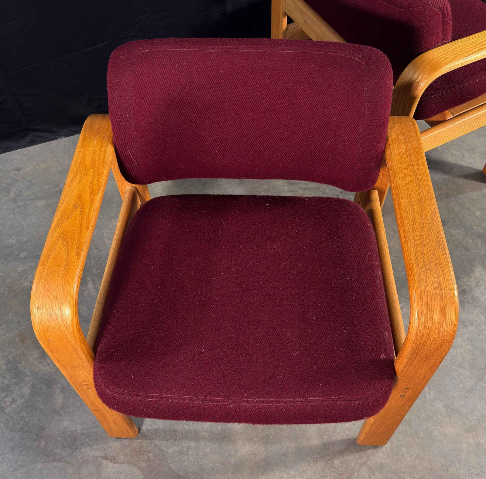 Milo Baughman for Thayer Coggin Bentwood Oak Lounge Chairs, 1980s - A Pair - 11