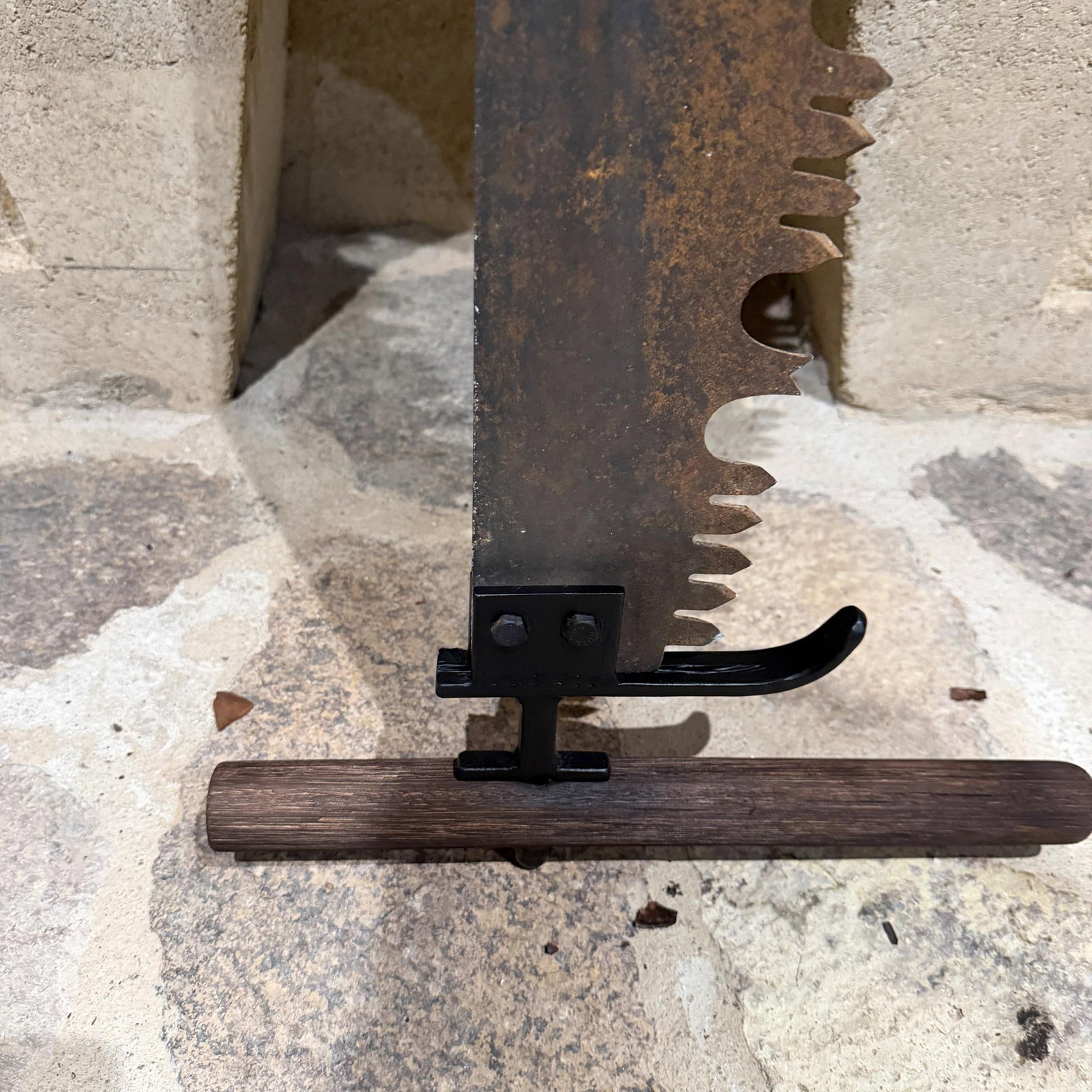 Antique Logging Tool Two-Man Crosscut Saw Wall Sculpture Decoration - 9
