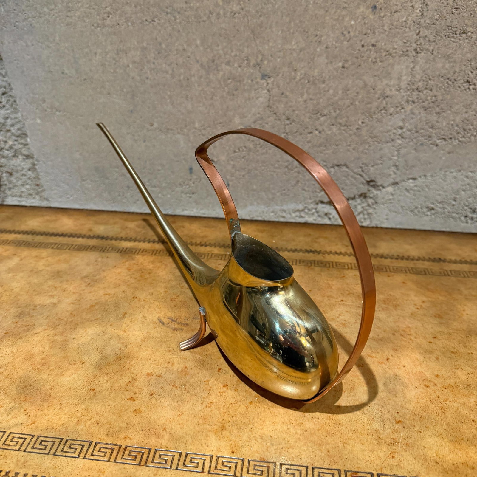 Mid-Century Modern Brass Watering Can Ariosa Carl Aubock GÃ¼nter Kupetz Era - 13