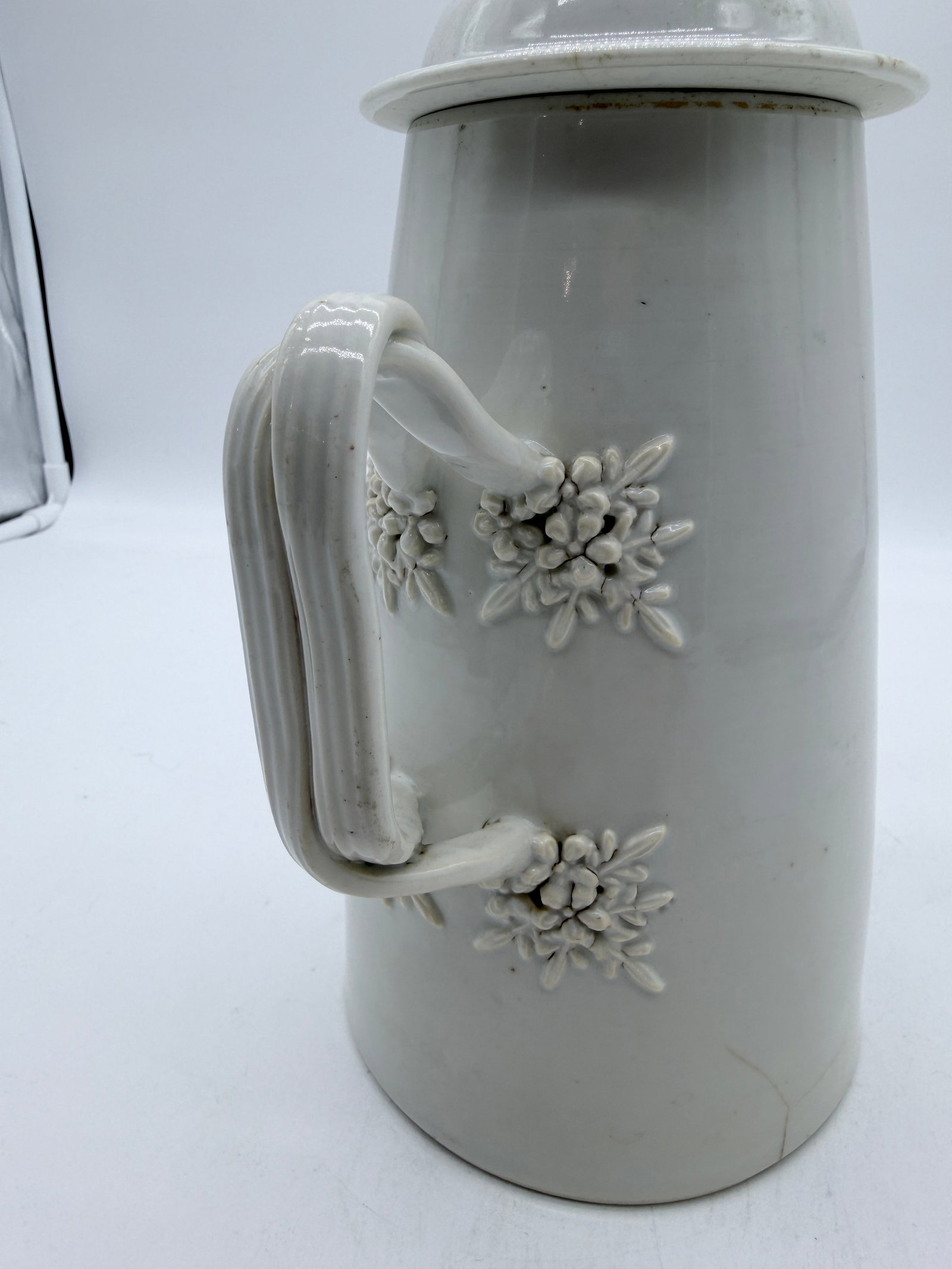 Antique Chinese Export White Porcelain Teapot With Lid, Circa 1800 - 5