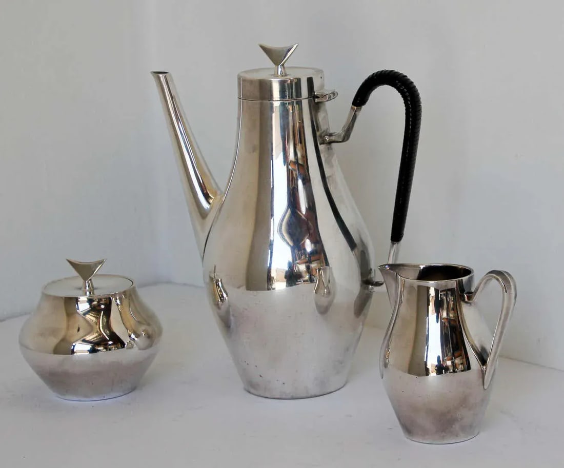 Vintage John Prip for Reed & Barton "Denmark" Coffee Service - Set of 3 - 10