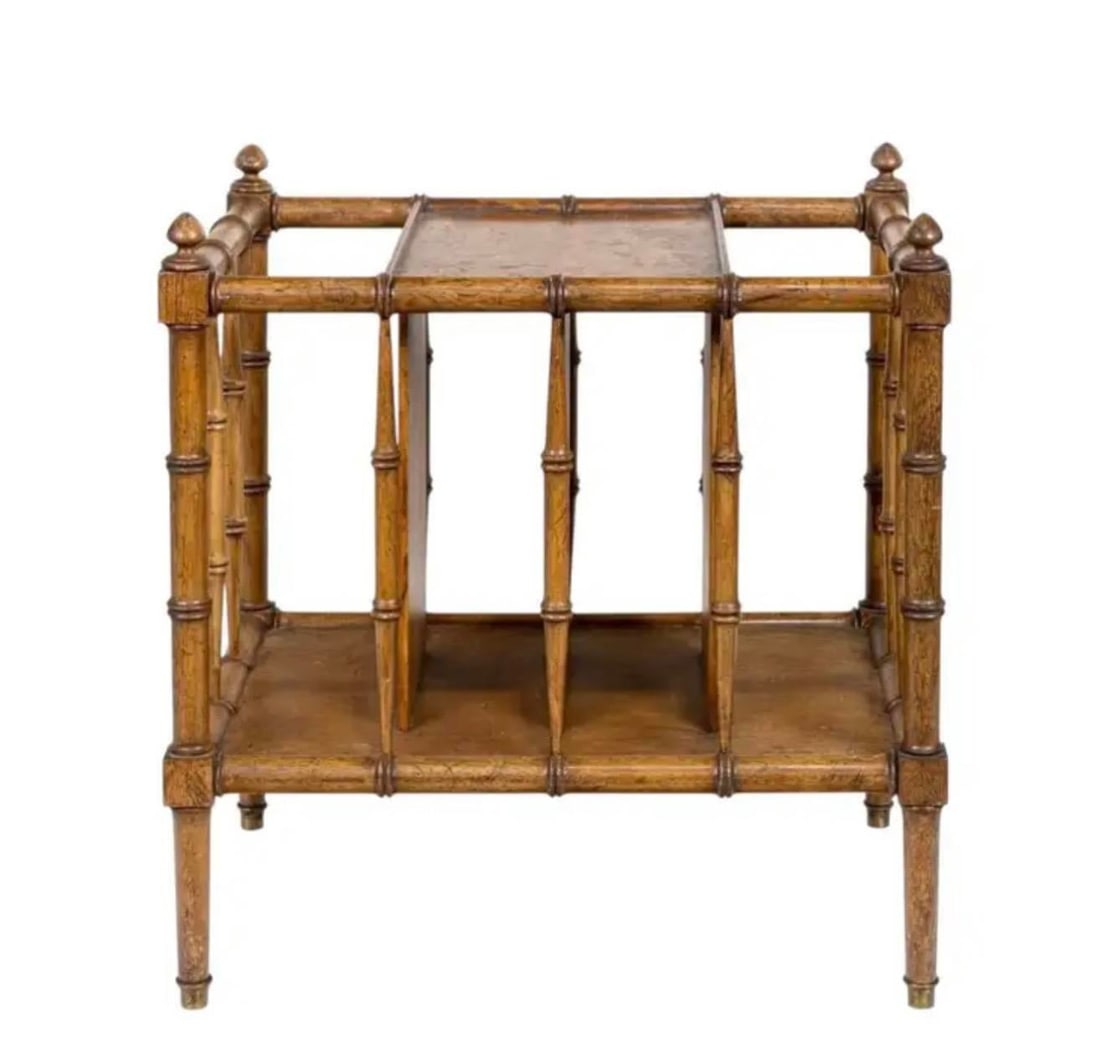 Vintage Faux Bamboo Magazine Rack - 2