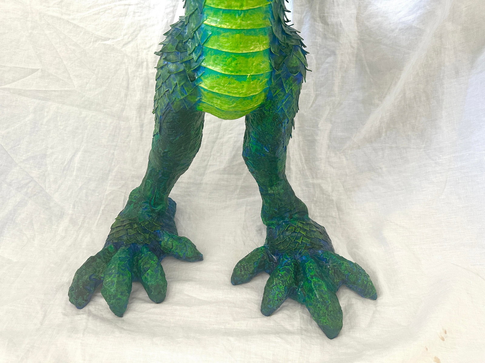 Whimsical Paper Mache' Dragon Sculpture by Artist James C. Osterberg - 10