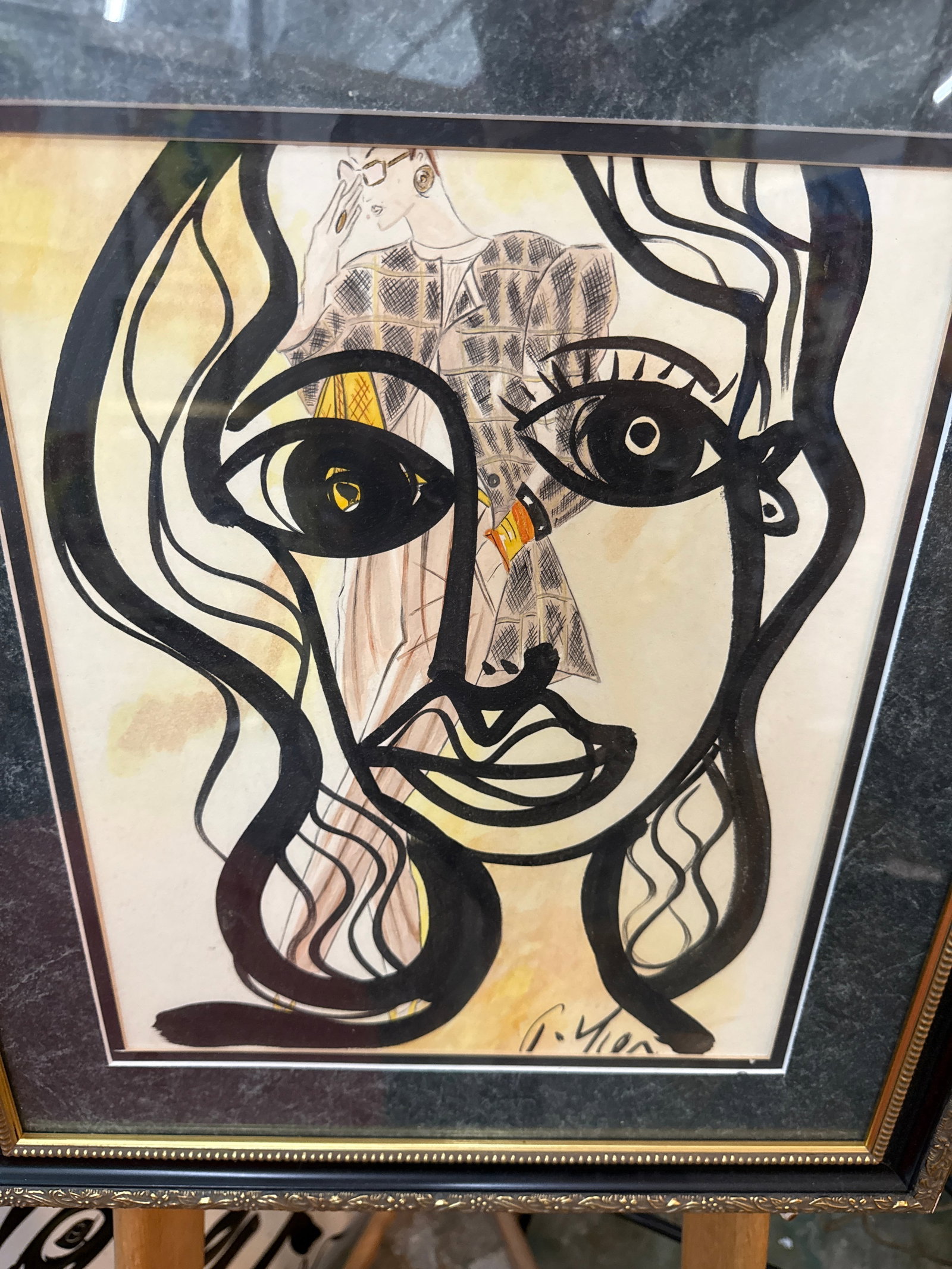 1970s Peter Keil Original Abstract Fashion Painting - 3