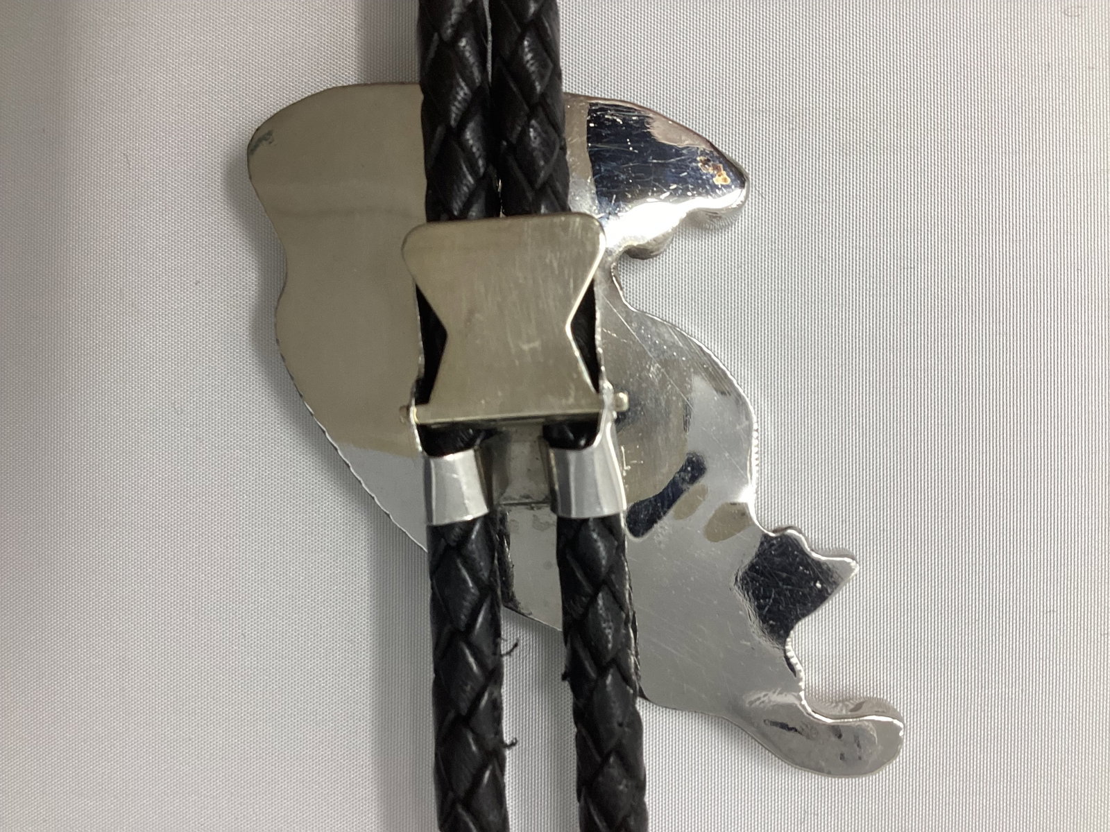 1950s Zuni Inlaid Stone Bolo Tie/Necklace in Shape of Quail - 3