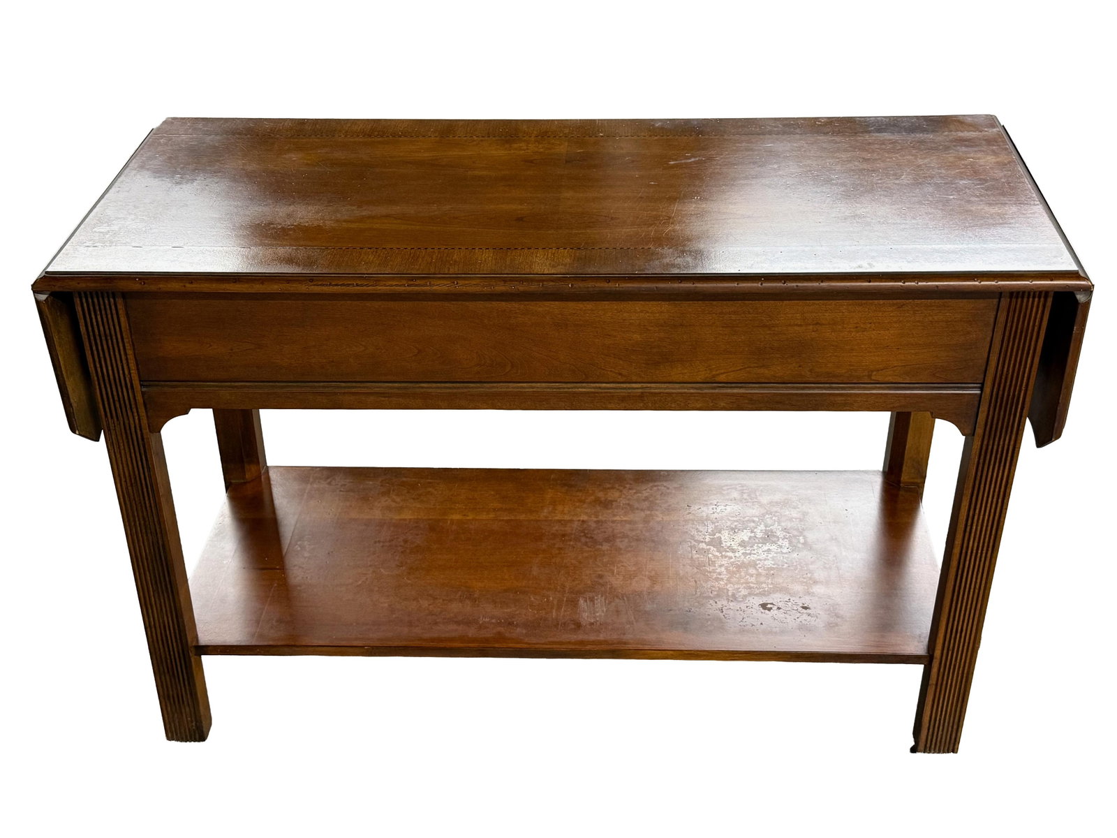 Vintage Hekman Furniture Matching Set: Fluted Console/Sofa Table + Lift-Top Storage Coffee Table - 5
