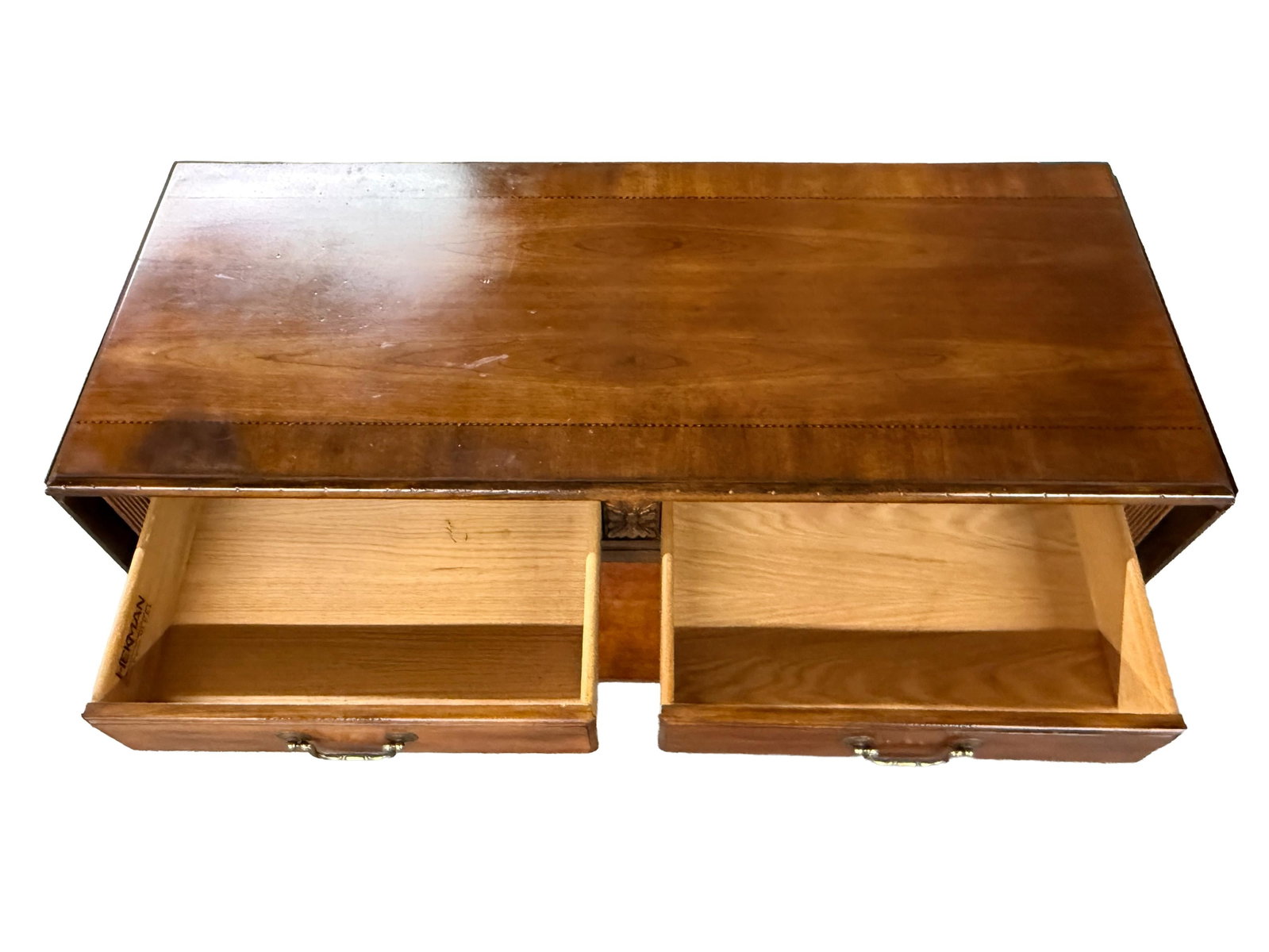 Vintage Hekman Furniture Matching Set: Fluted Console/Sofa Table + Lift-Top Storage Coffee Table - 6