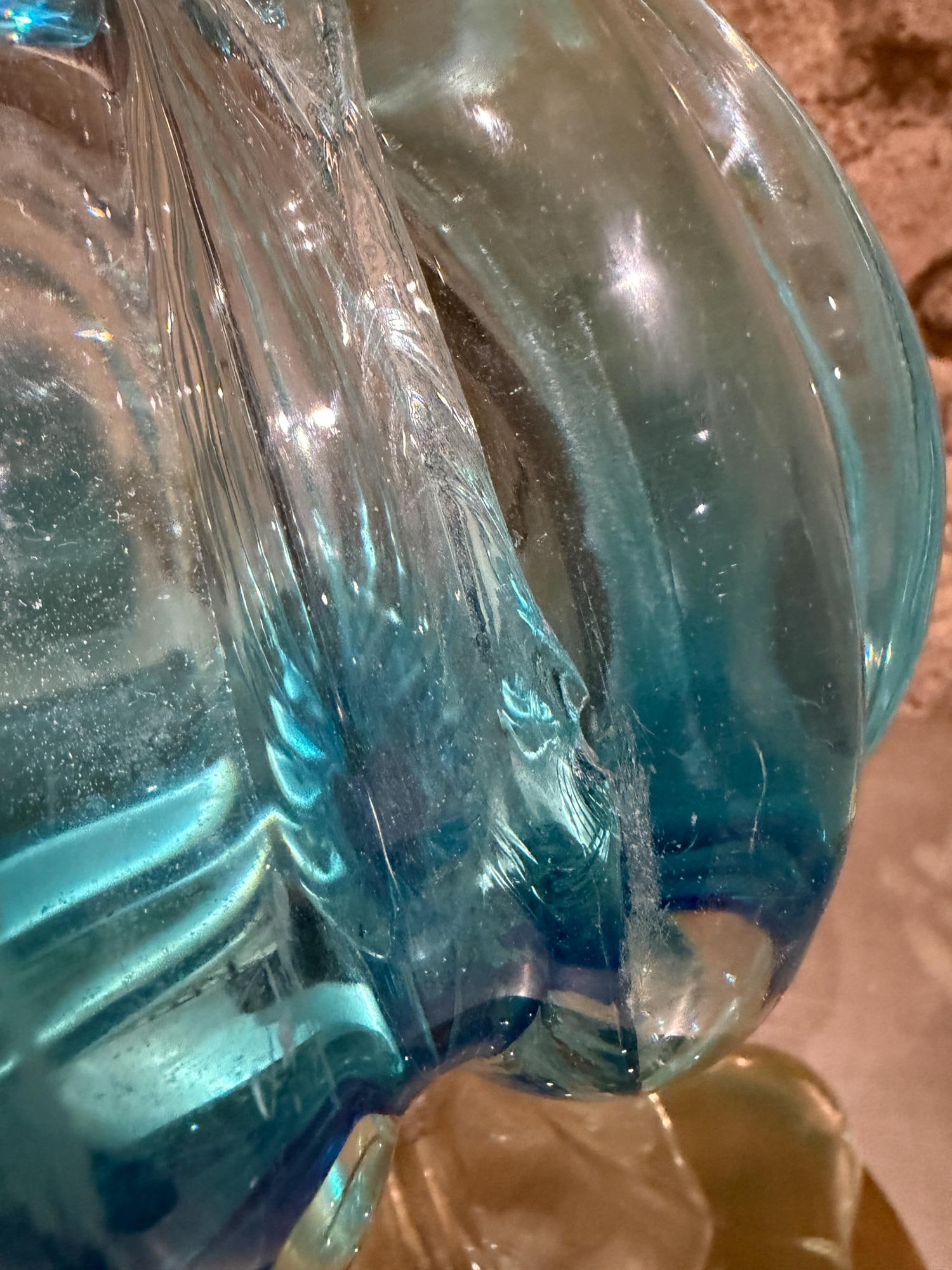 Mid-Century Modern Blue Murano Glass Table Lamps Designed by Segues - 12