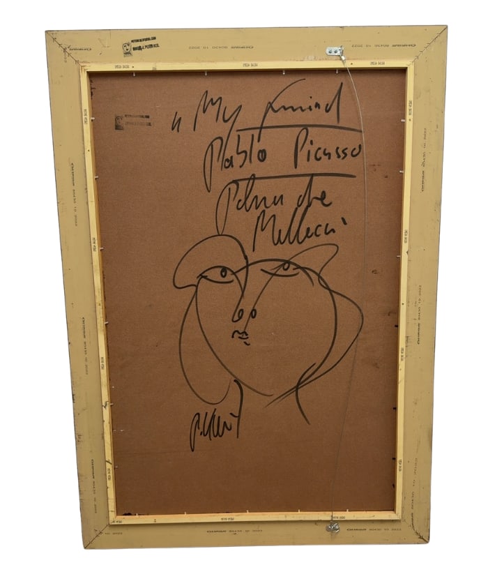 My Friend Pablo Picasso Titled Peter Keil Painting Framed - 3