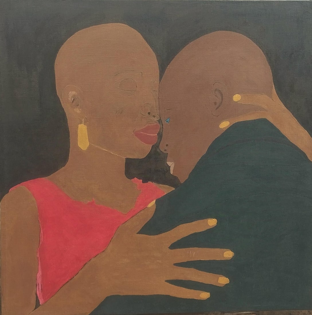 Embrace of Solace, Acrylic Painting by David Akolo. (2024) - 2