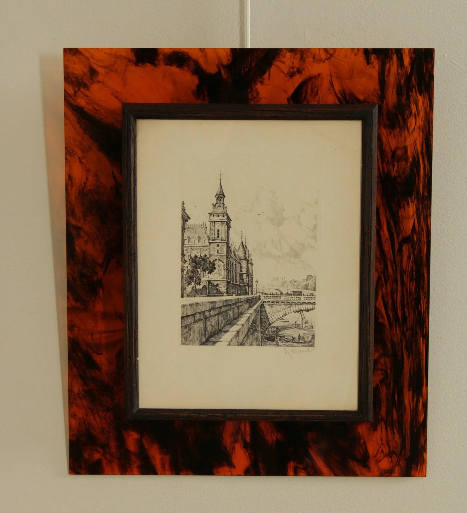 French Paris Street Scene Pair of Etchings - 4