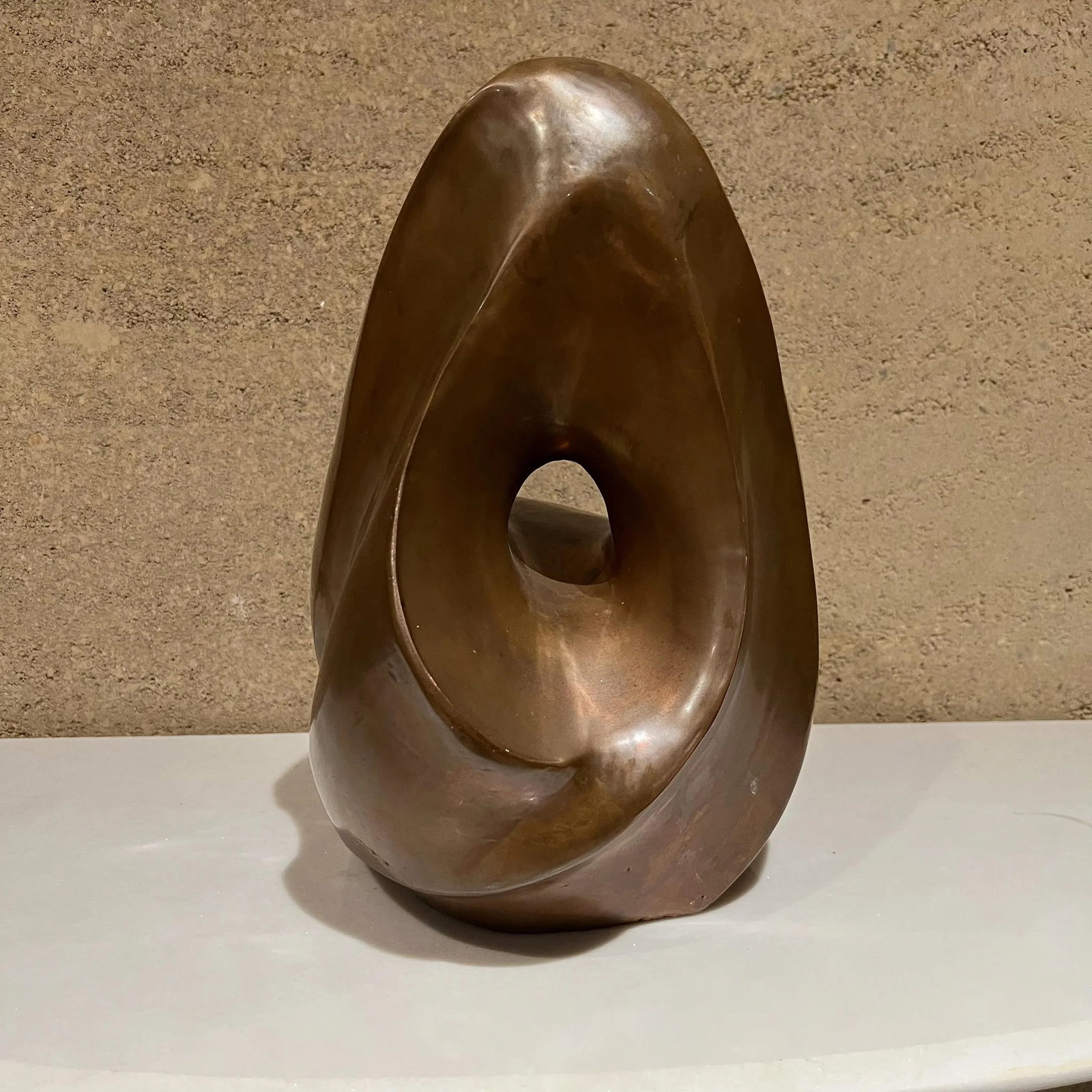 1980s Post Modern Art Copper Table Sculpture Signed Organic Mid-Century Modern - 5