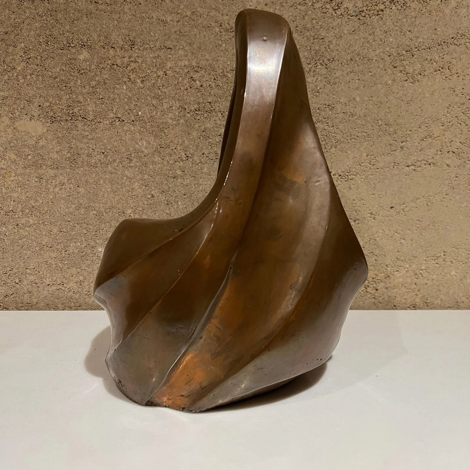 1980s Post Modern Art Copper Table Sculpture Signed Organic Mid-Century Modern - 9