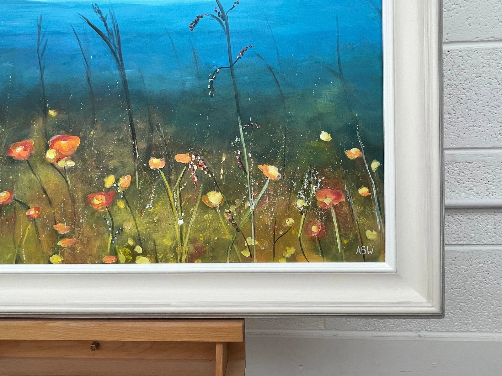 Wild Yellow Flowers in Meadow Moorland Landscape by Contemporary British Artist - 9
