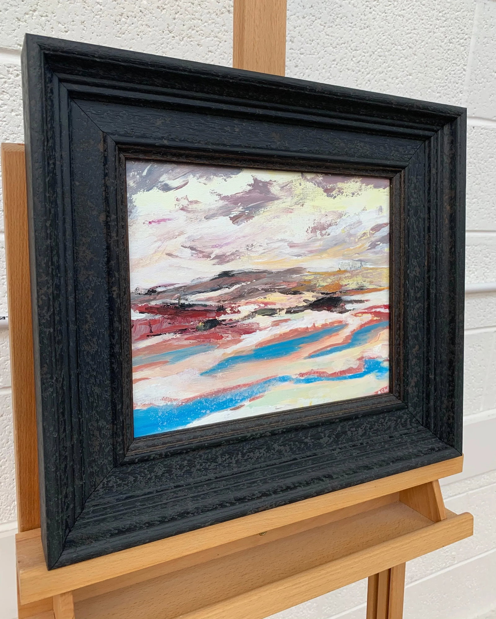 Original Abstract Landscape Study of English Seascape Shoreline - 2