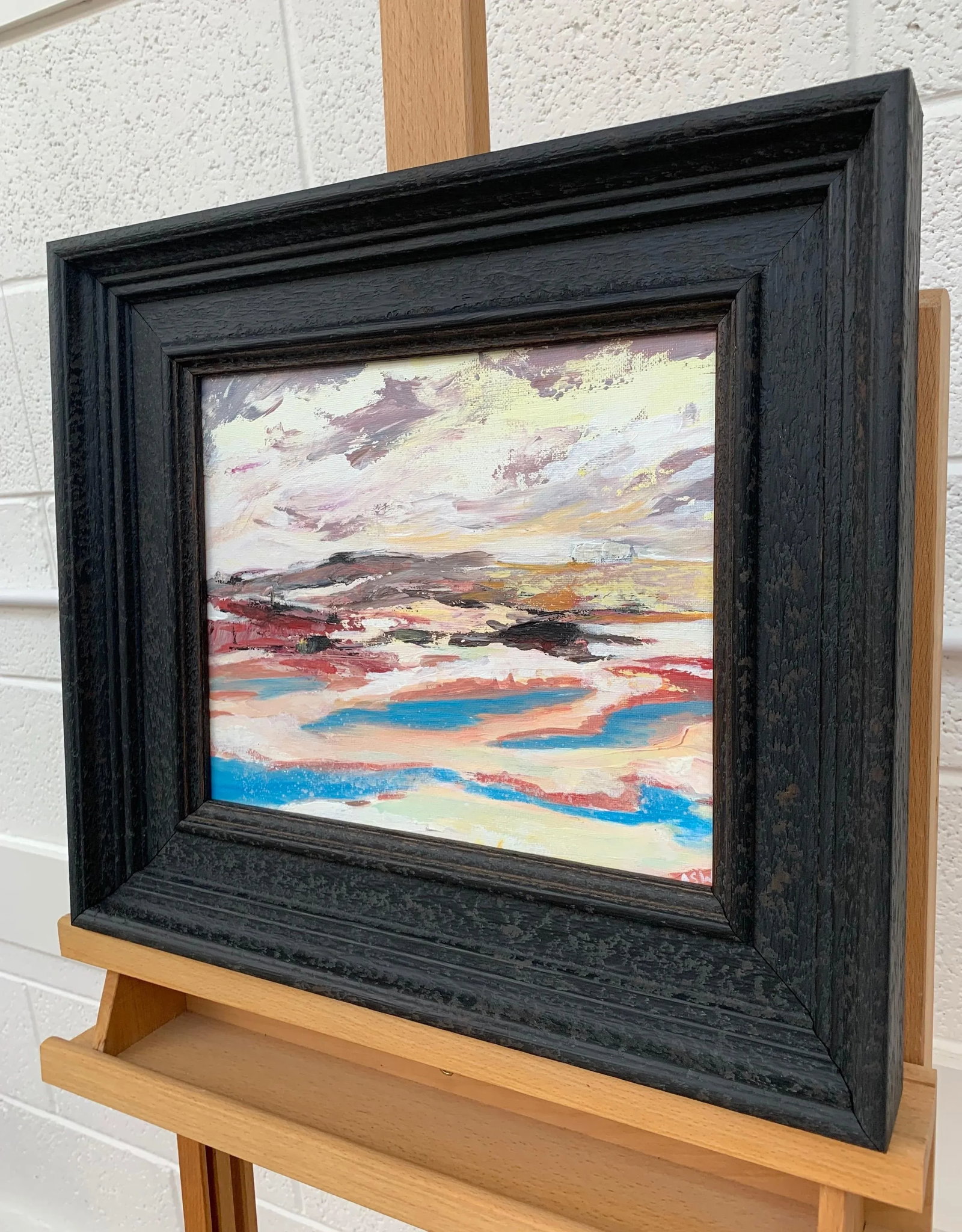 Original Abstract Landscape Study of English Seascape Shoreline - 4